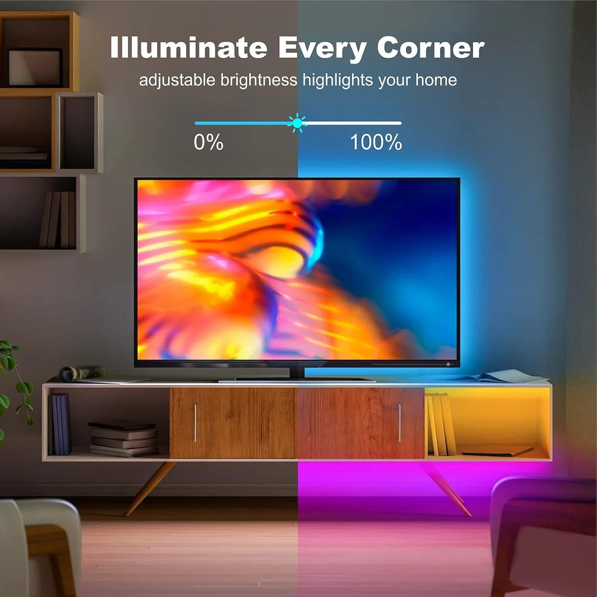 SINWE 65.6FT(20M) LED Strip Lights with App Control, Remote and Music Sync