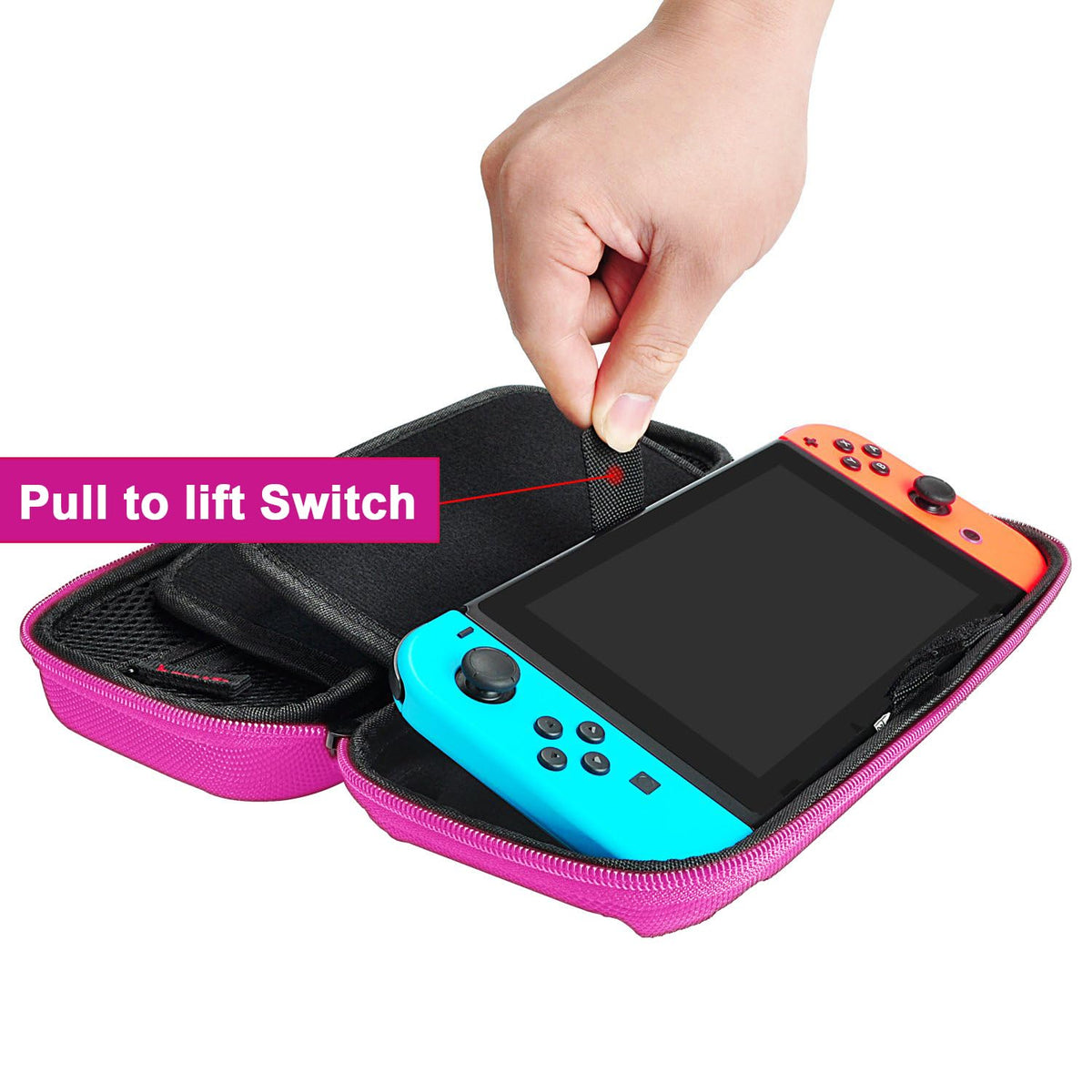 daydayup Switch 2 Carry Case Compatible with Nintendo Switch 2, with 24 Games Cartridges Protective Hard Shell Travel Carrying Case Pouch for Switch 2 Console & Accessories,Black