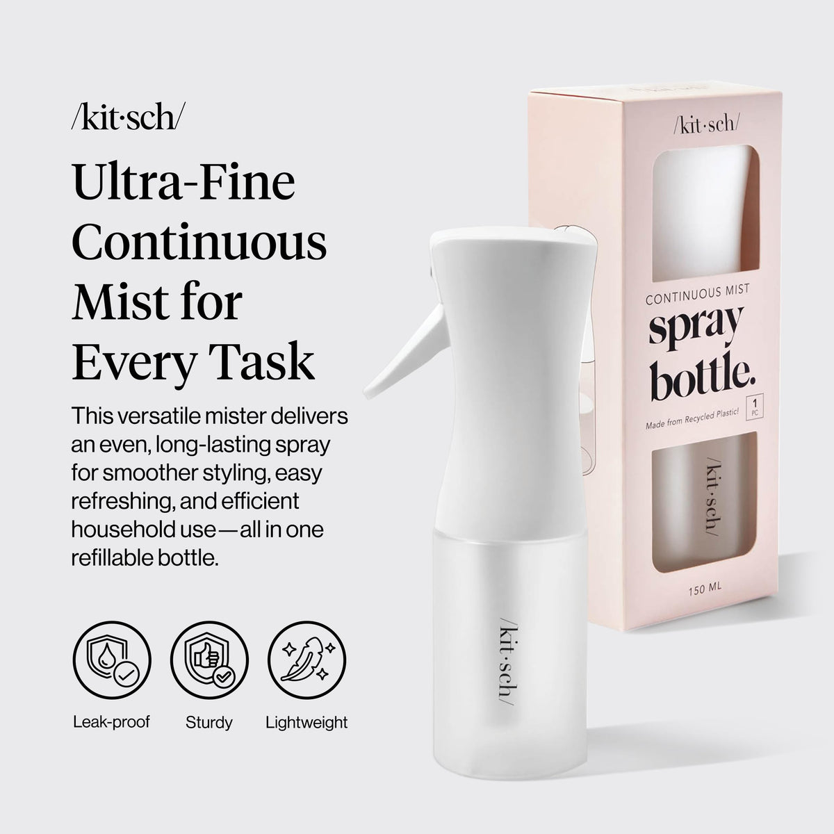 Kitsch Fine Mist Spray Bottle for Hair 150 ml - Terracotta