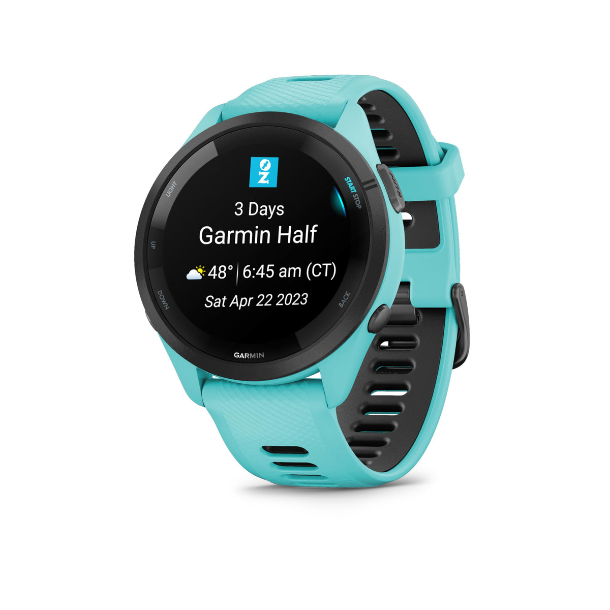 Garmin Forerunner 265S, 42mm GPS running smartwatch, Whitestone