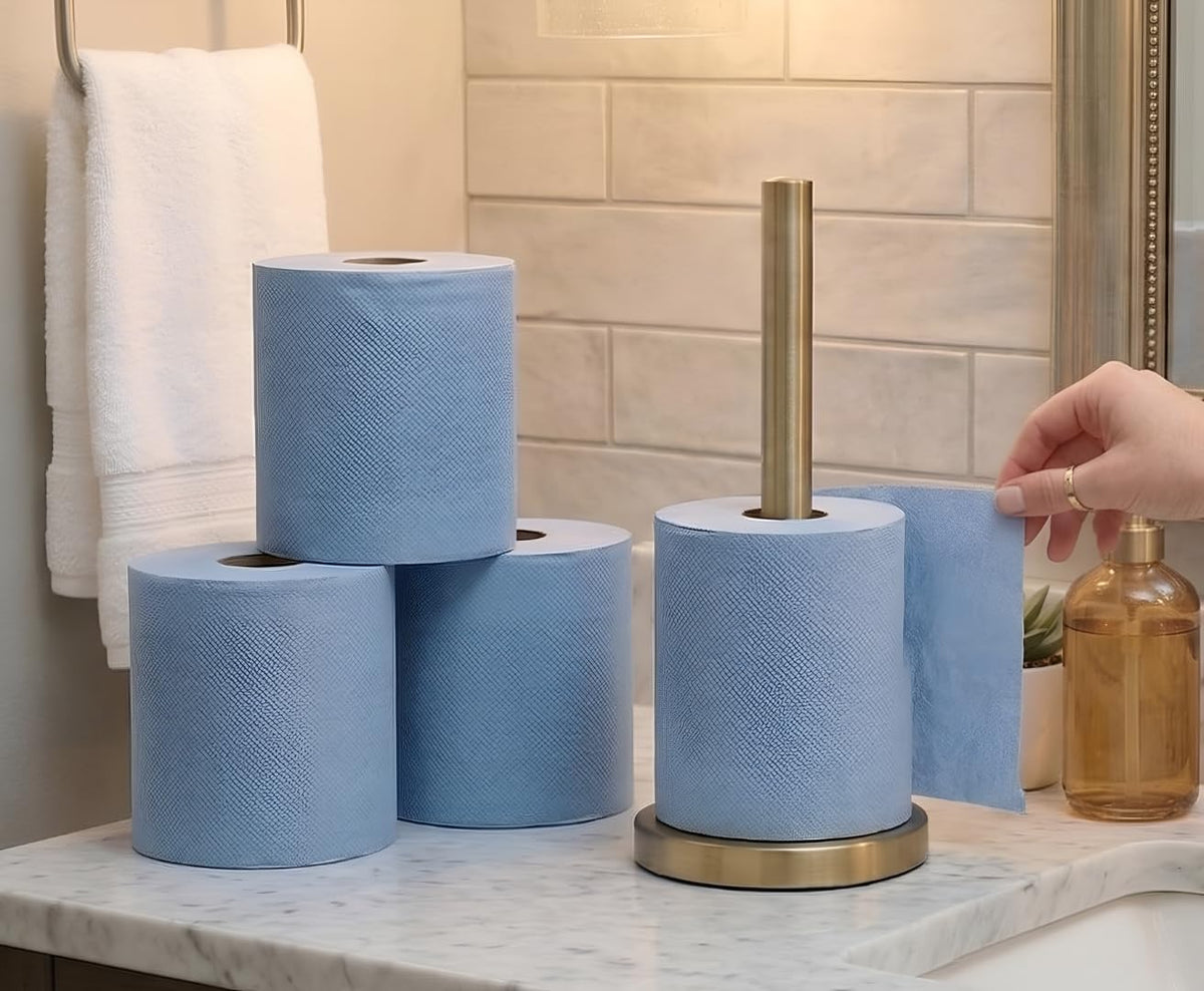 Bargain Factory Blue CENTREFEED Rolls 2 PLY 18 Pack Paper Towels Hand Towel Tissue Premium Quality Wall Mounted Lockable Rolls 100m