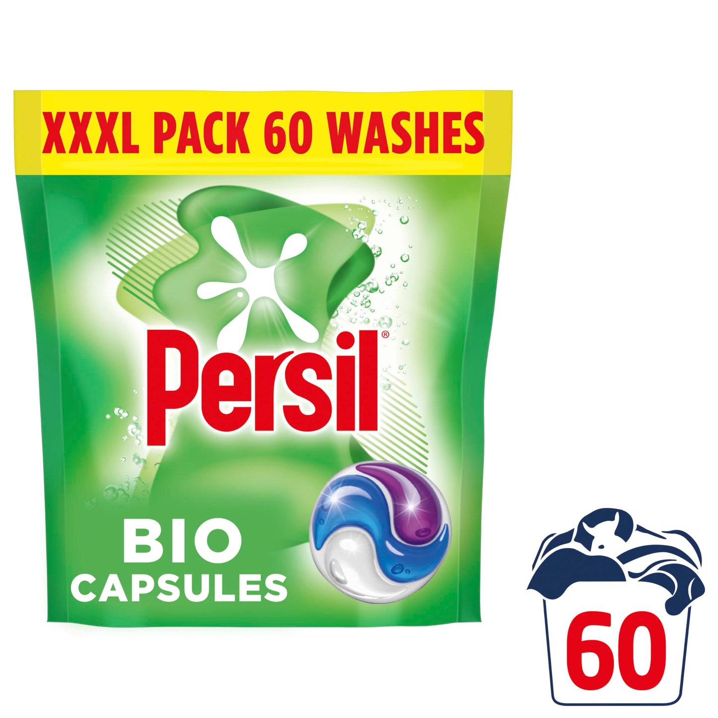 Persil Non Bio 3 in 1 Washing Capsules laundry capsules gentle next to sensitive skin for outstanding stain removal in quick & cold washes 58 washes