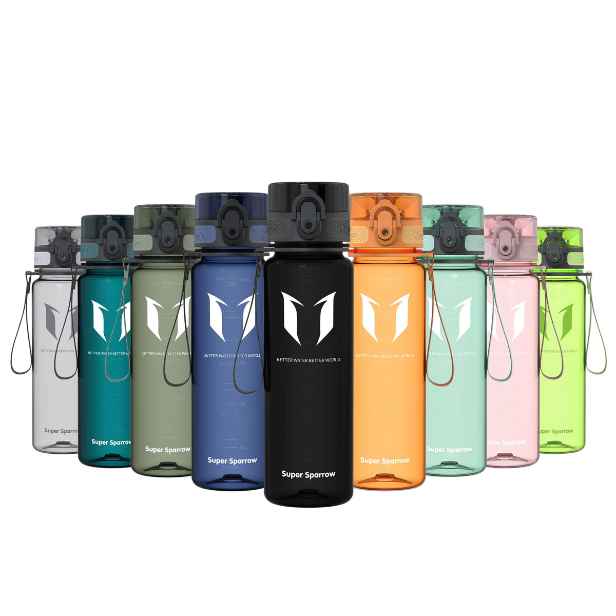 Sparrow Water Bottle 500ml/750ml/1L BPA-Free Tritan Drinks Bottle One-Click