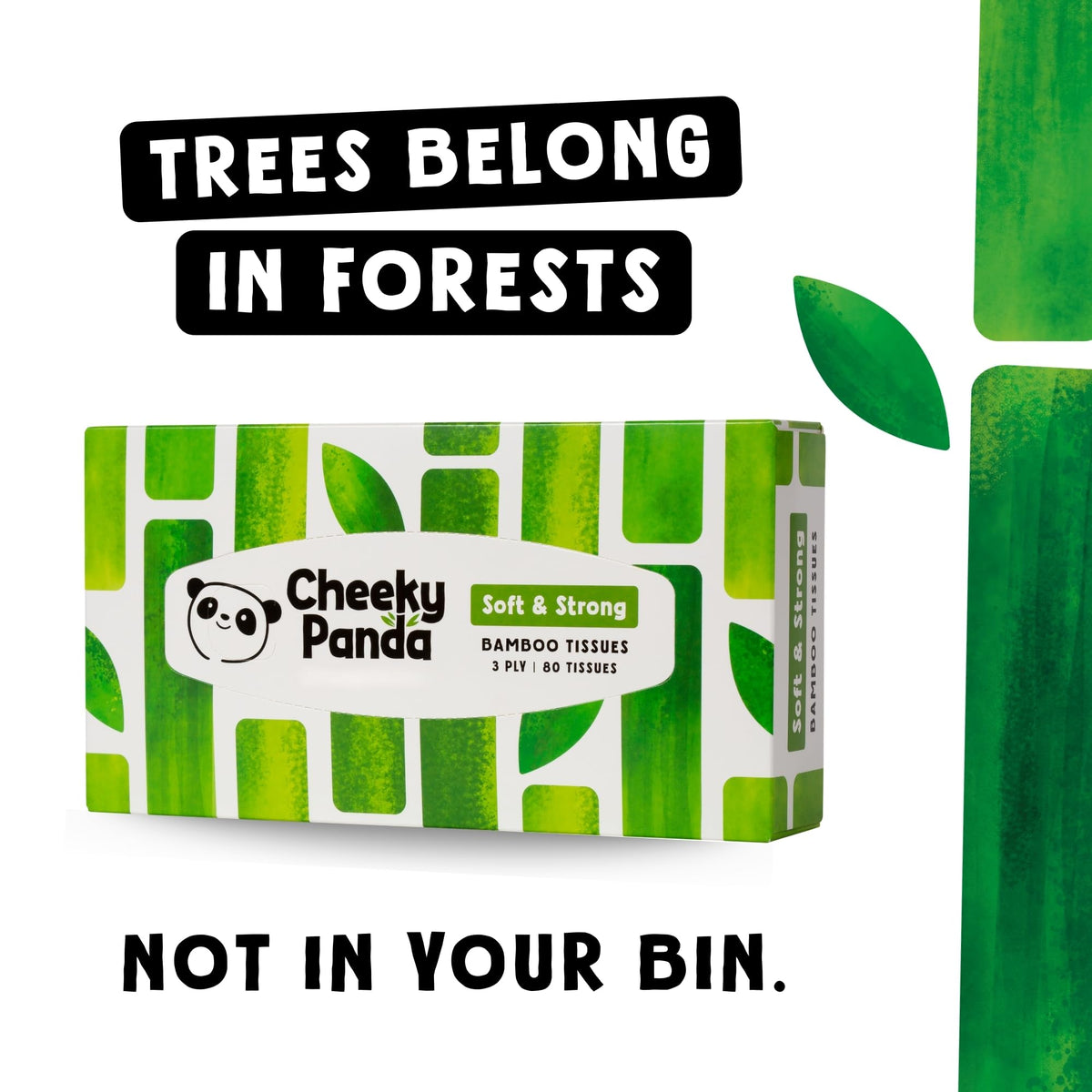 The Cheeky Panda Bamboo Facial Tissues | Sustainable and Silky Soft | Plastic Free
