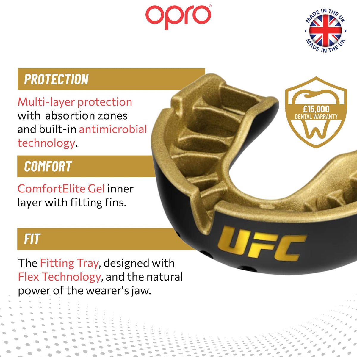 OPRO Gold Level Sports Mouthguard, Premium Fit Adult & Kids