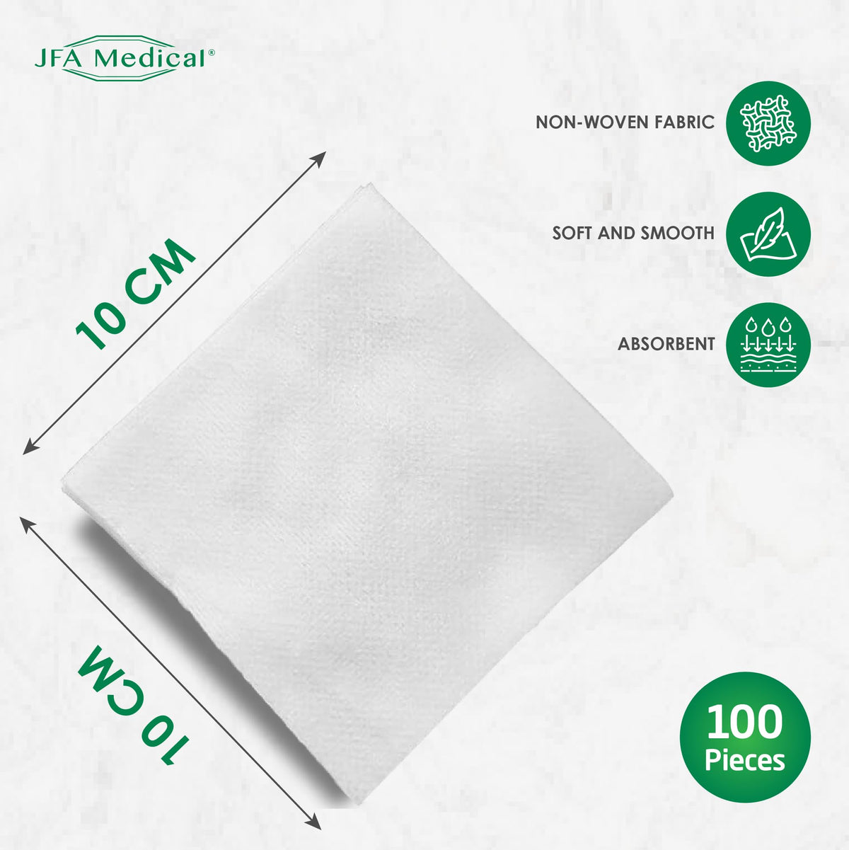 JFA Medical Premium Non-Woven Gauze Swabs 10cm x 10cm - Pack of 100