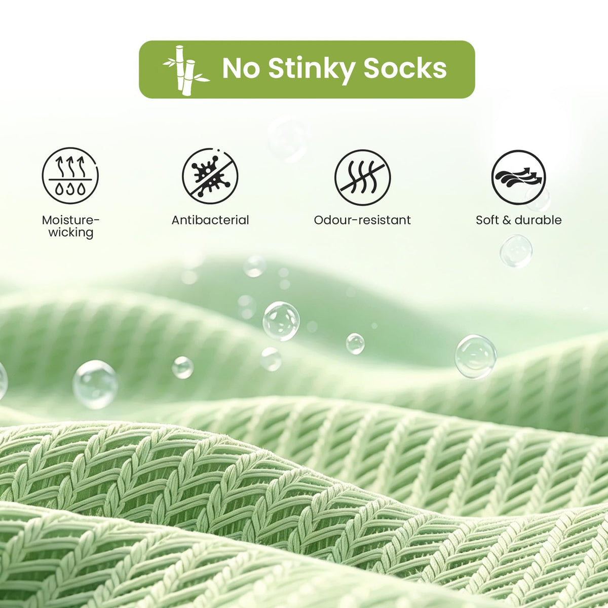 Niofind Bamboo Trainer Socks for Womens & Mens, 6 Pairs, Non Slip No Show