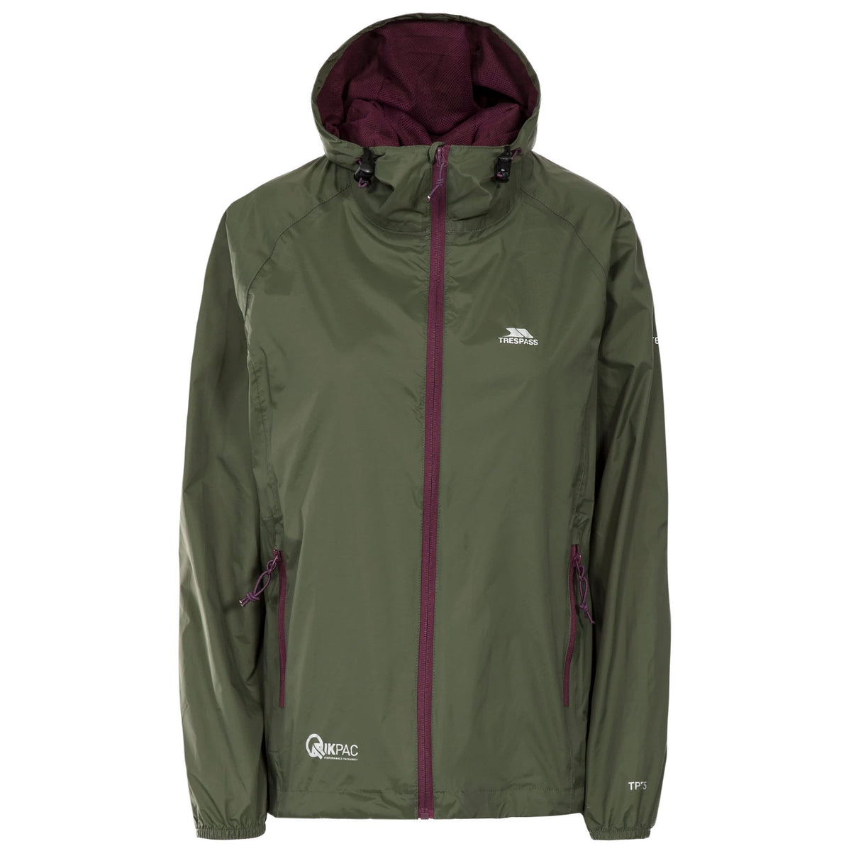 Trespass Unisex Waterproof Packaway Jacket Qikpac