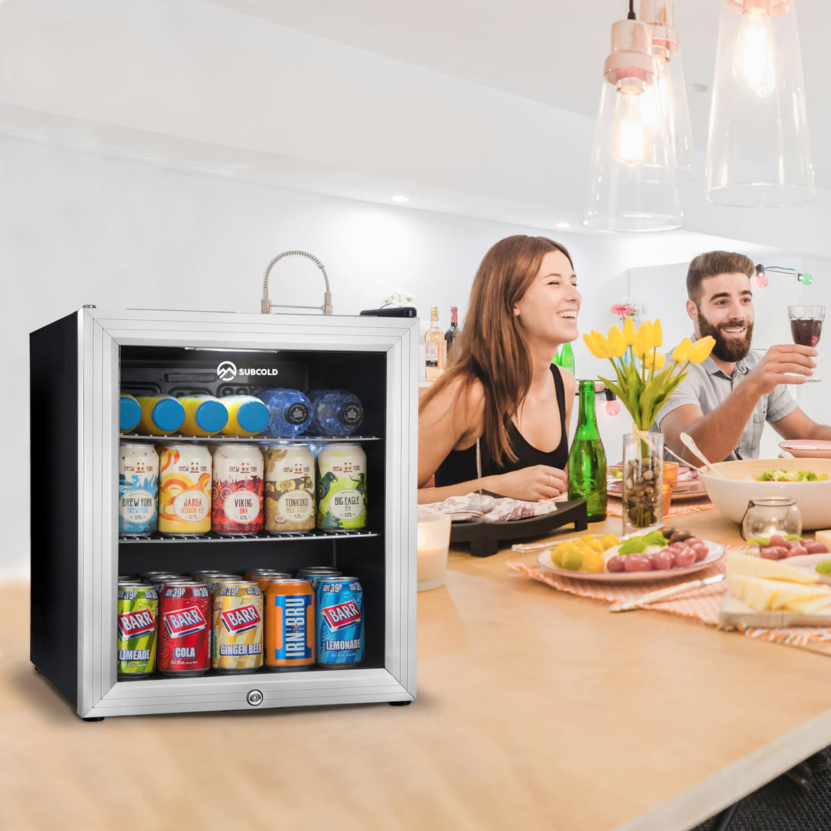Subcold Super50 LED Beer Fridge | 55 Cans | 3-18°C | Glass Door