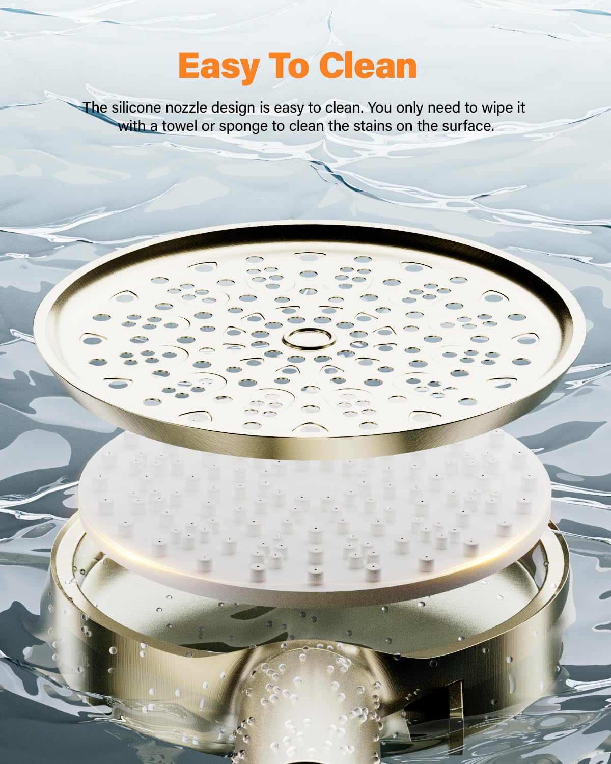 Cobbe Hard Water Filter Shower Head with 1.5m Hose and Holder