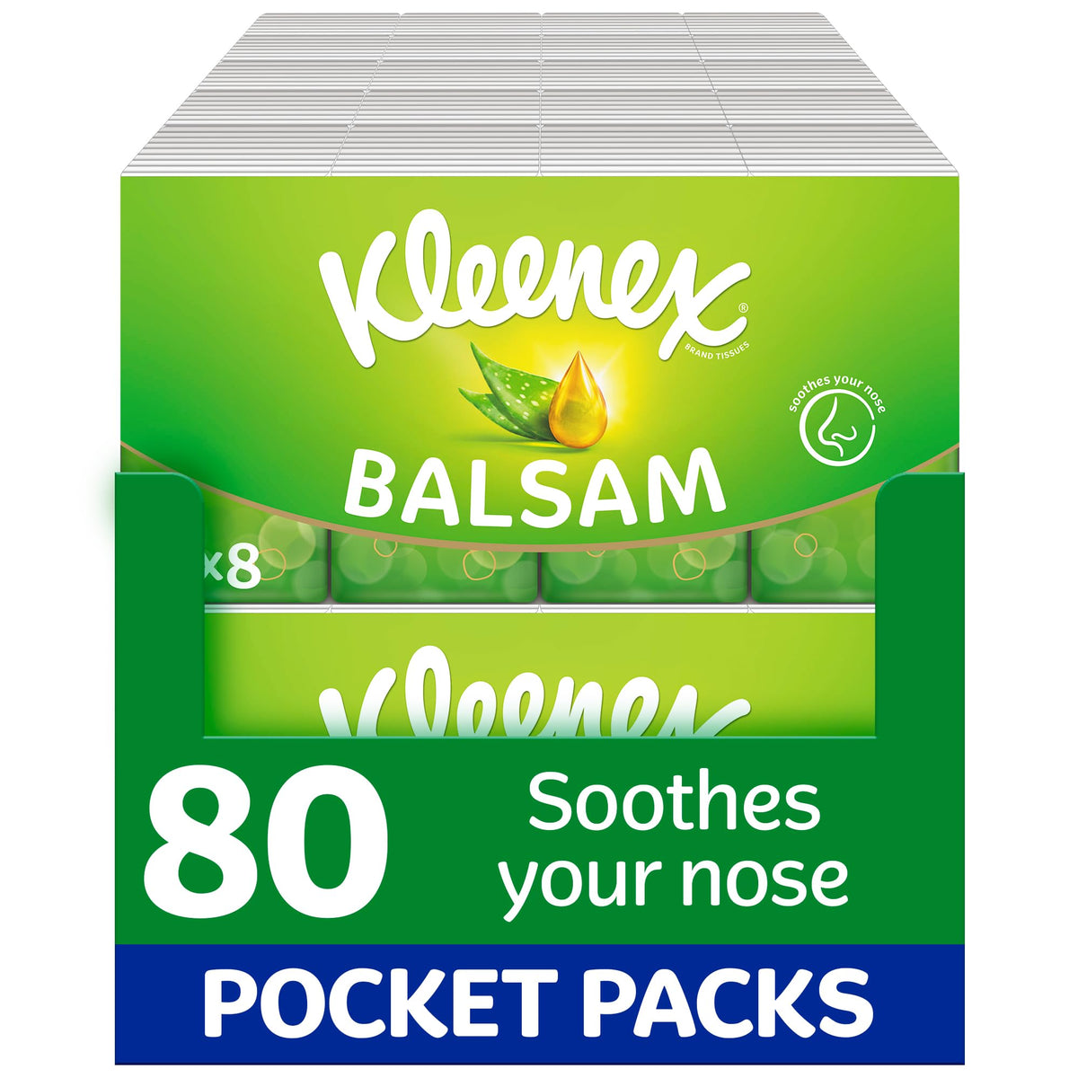 Kleenex Balsam Facial Tissues - Multipack 2 Tissue Boxes