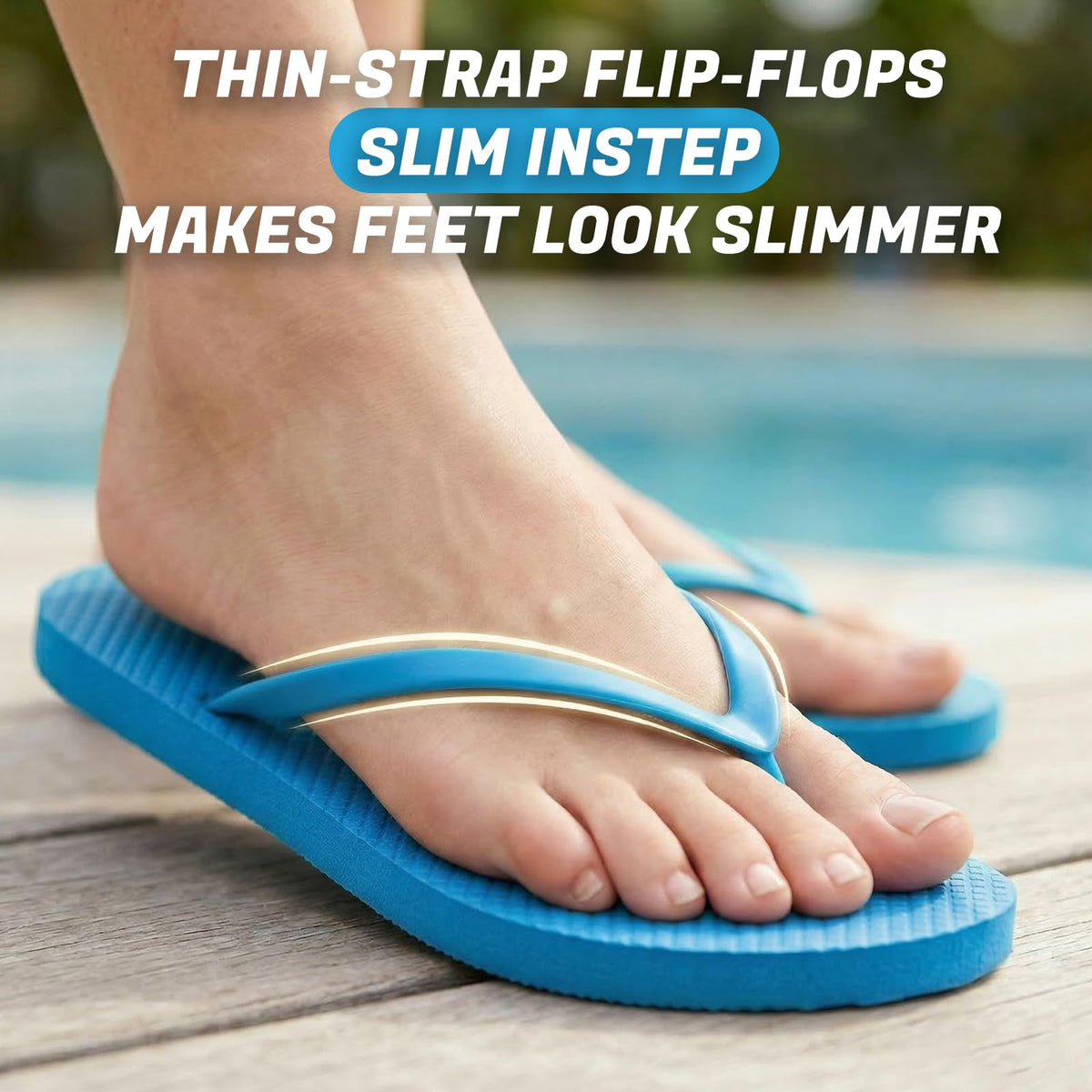 Women's Non-Slip Flip Flops Ultra Lightweight Basic Thongs Rubber Soft Slide Slip-on Shoes Beach Pool Shower Sandals