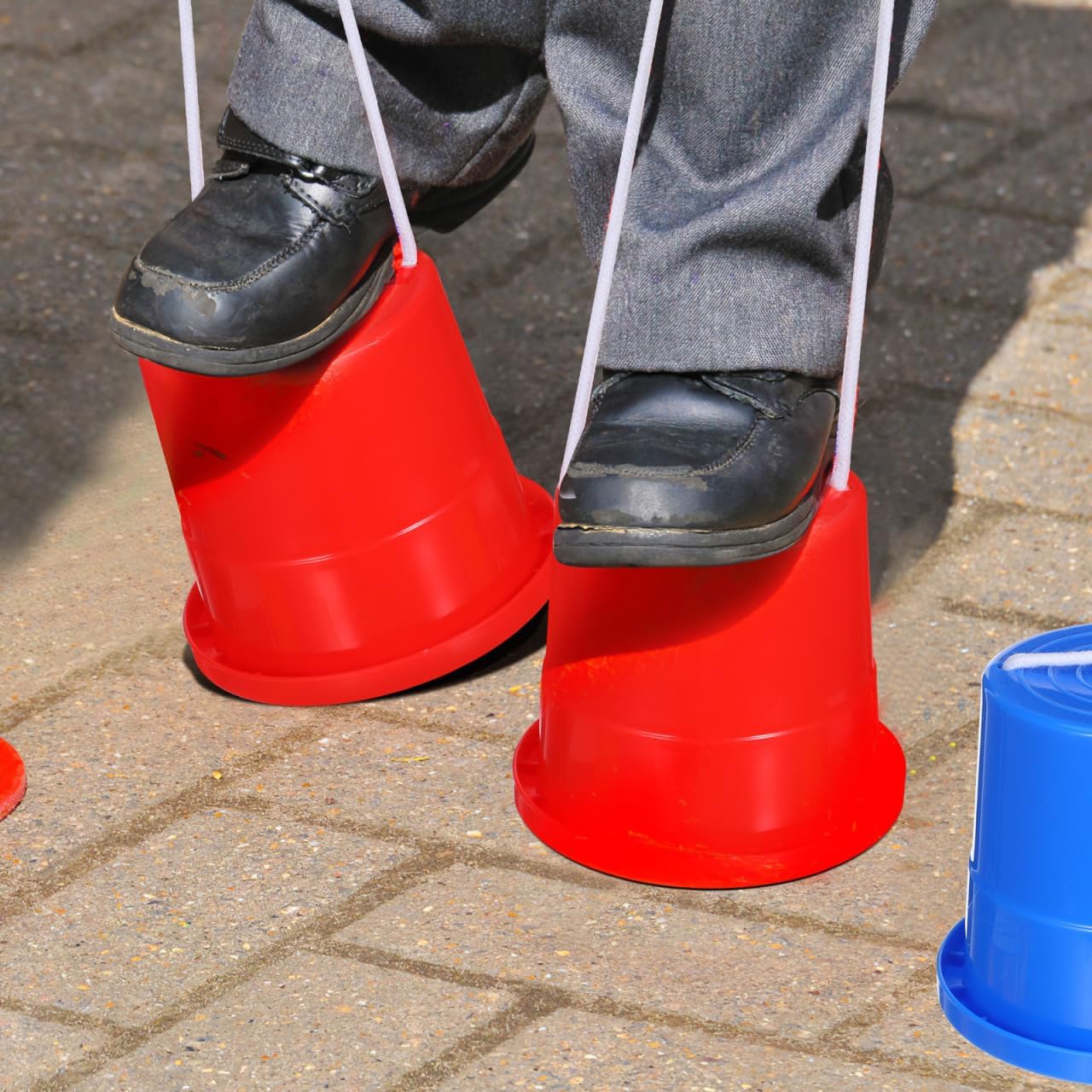 Vaguelly Kids Plastic Jumping Stilts 3 Pairs Outdoor Balance Toys for Children Coordination Training Fun Walker Buckets