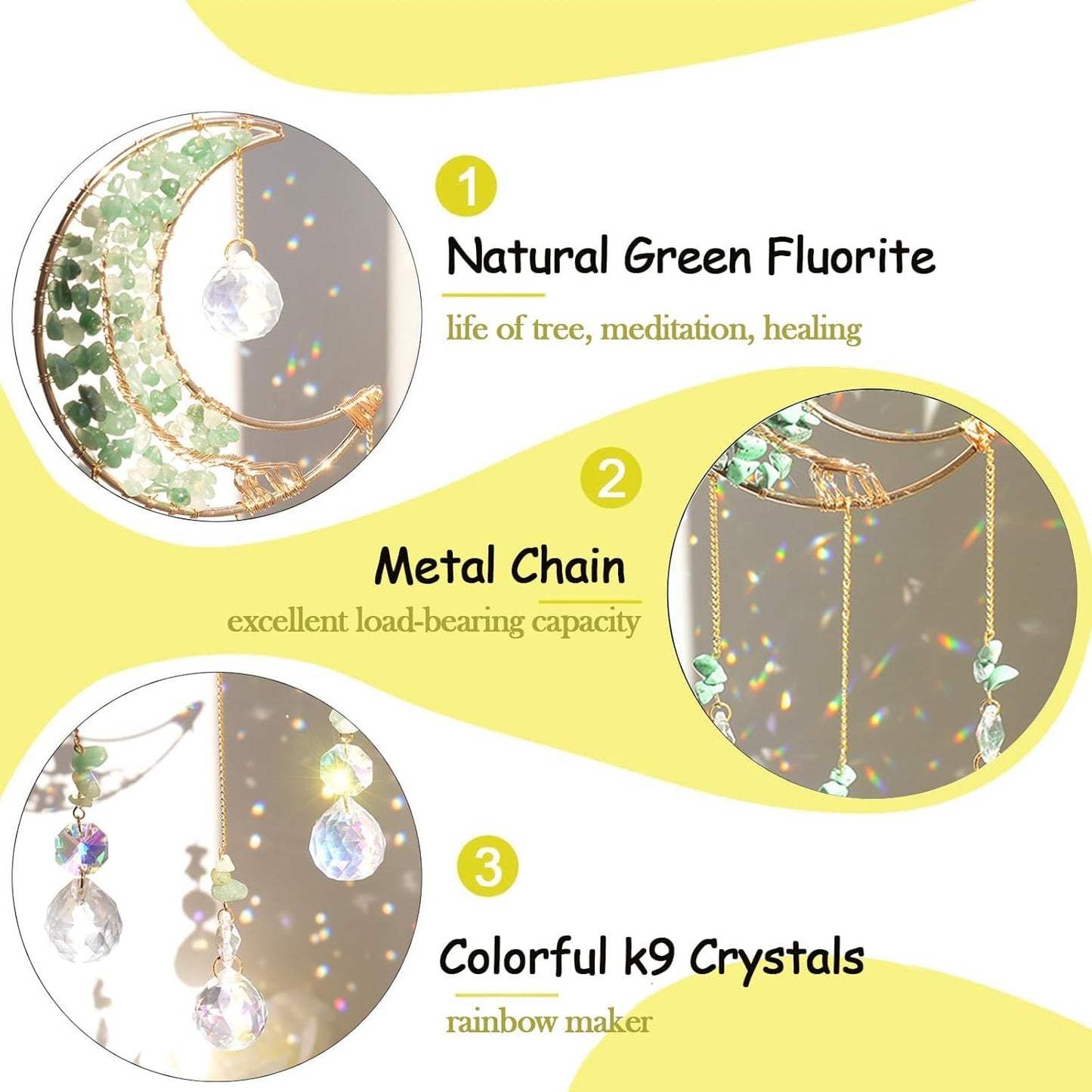 240PCS DIY Sun Catchers Making Kits for Adults, Crystal Suncatchers Kit with Colourful Prism Pearl Rainbow Maker for Windows, Hanging, Indoor, Outdoor, Garden Decor (Silver)