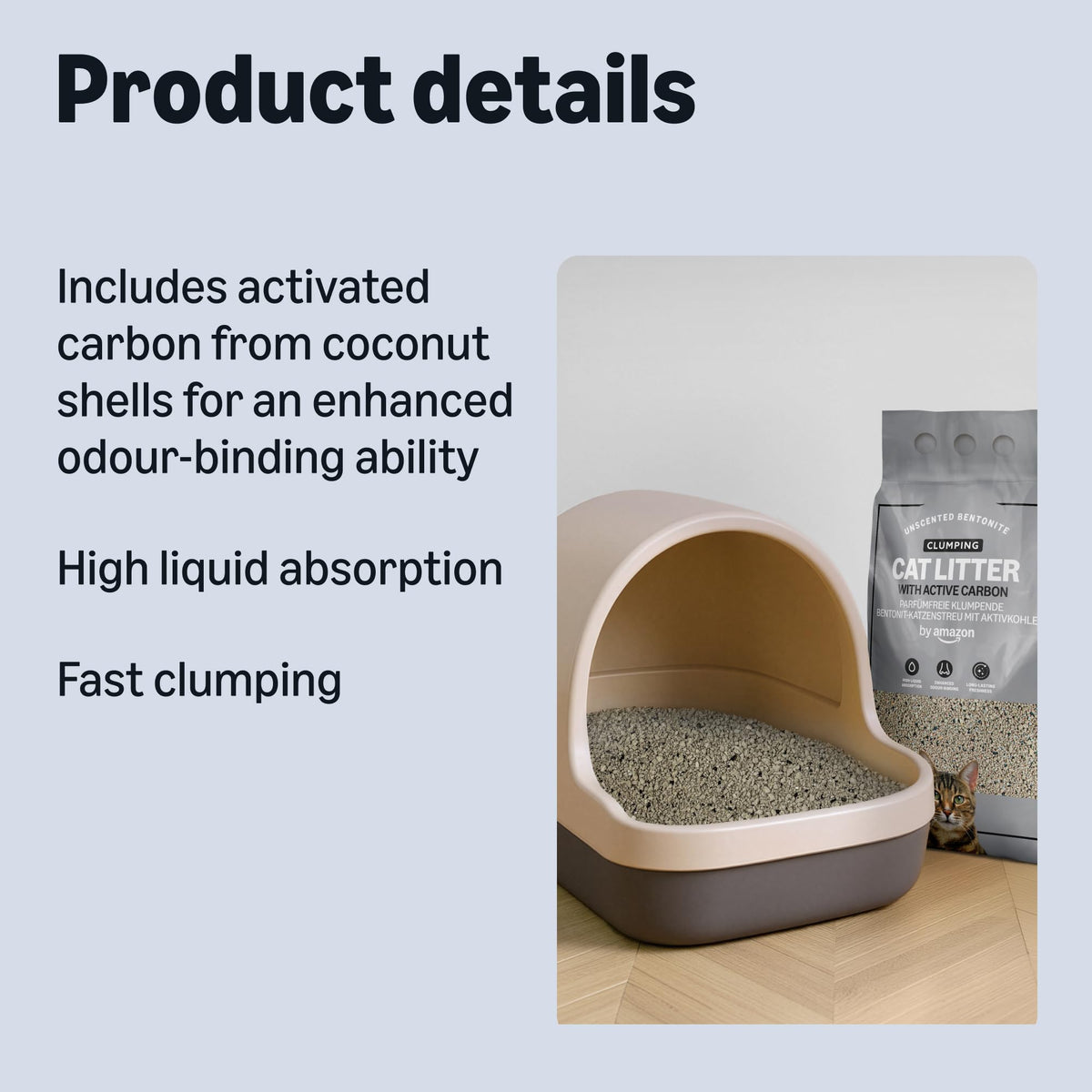 by Amazon Clumping Fine Unscented Cat Litter 10L (Pack of 1)