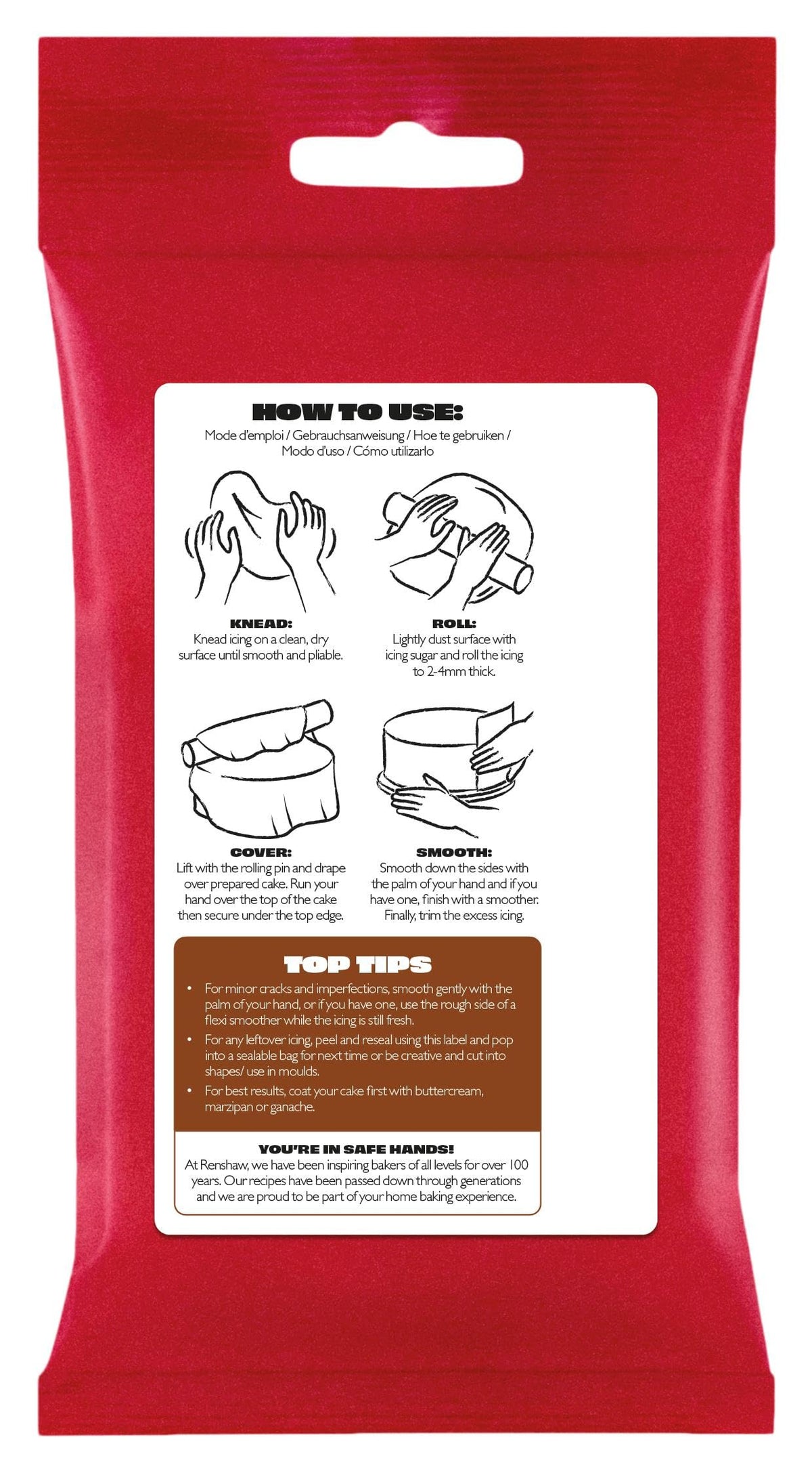 Renshaw White Ready to Roll Fondant Icing, 500 g (Pack of 1)