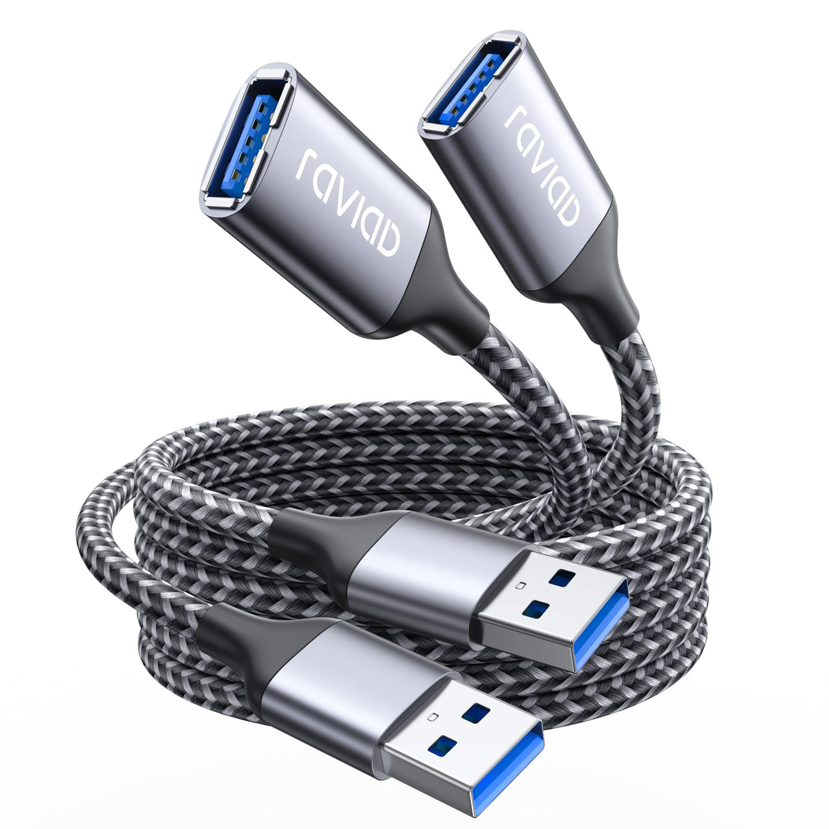 RAVIAD USB Splitter 3 Port, 1 Male to 3 Female USB 2.0 Extension Cable 1M