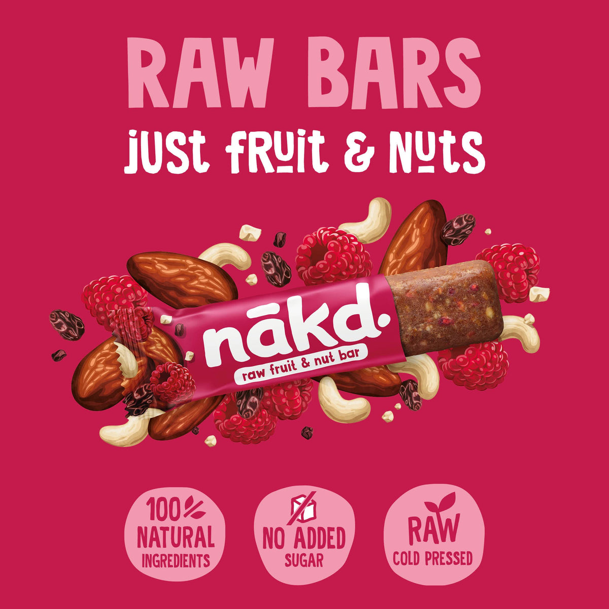Nakd Bakewell Tart Natural Fruit & Nut Bars - Vegan - Gluten Free - Healthy Snack, 35 g (Pack of 18)