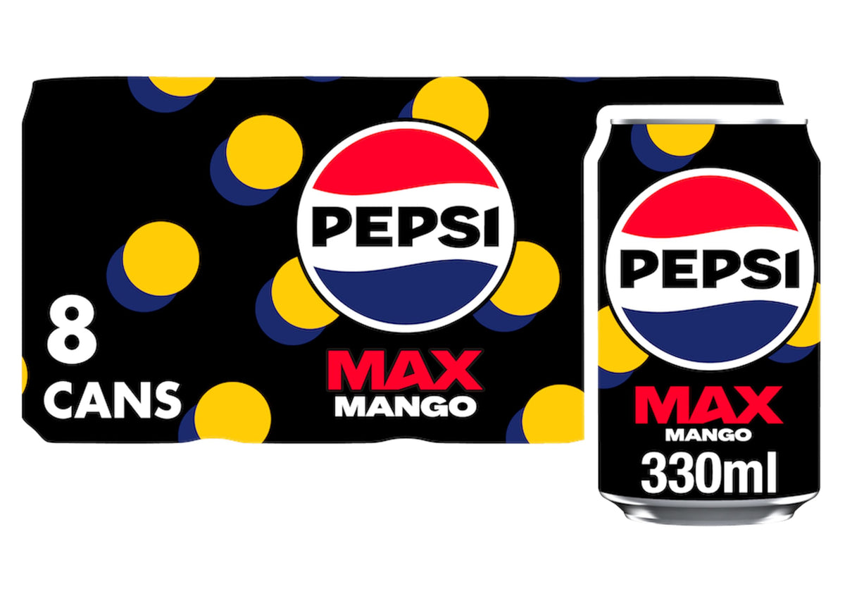 Pepsi Max Caffeine Free Cola | 330ml Can | 8 Pack