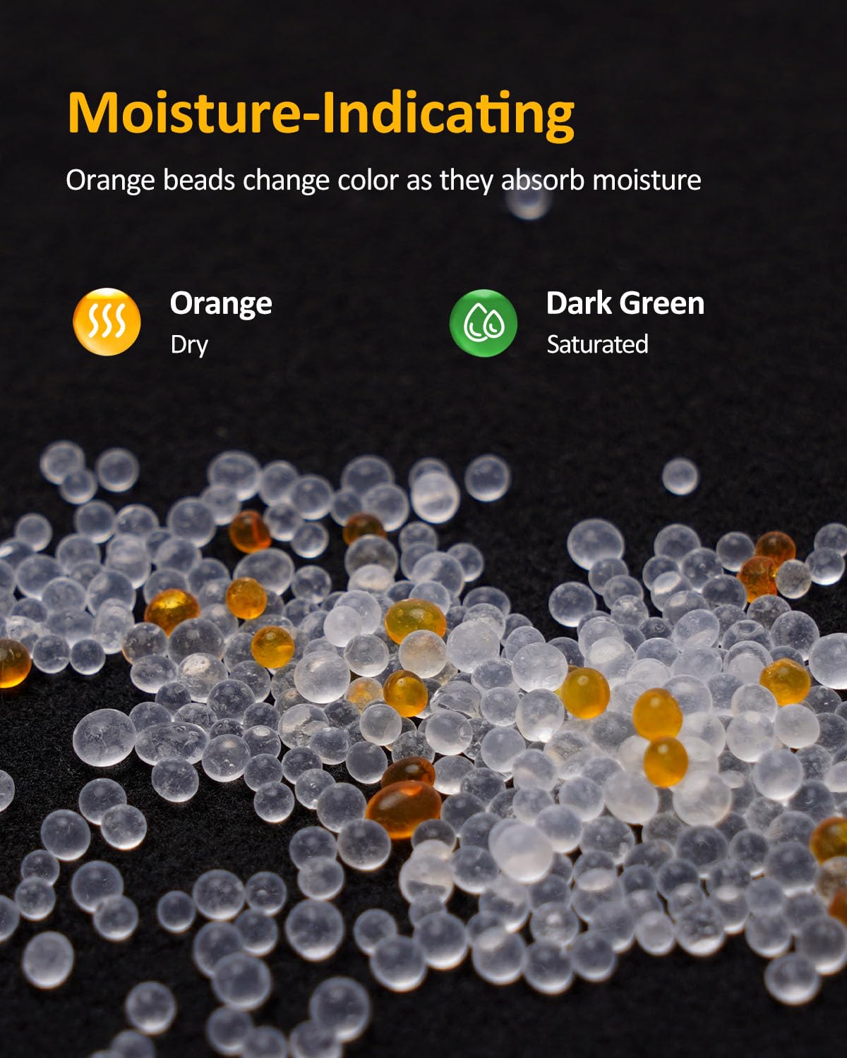 wisedry Silica Gel Sachets Bags 10 Gram x 30 Packs with Orange Beads Humidity Indicator Desiccant Packs Moisture Absorber for Air Dryer Moisture Removal, Food Grade