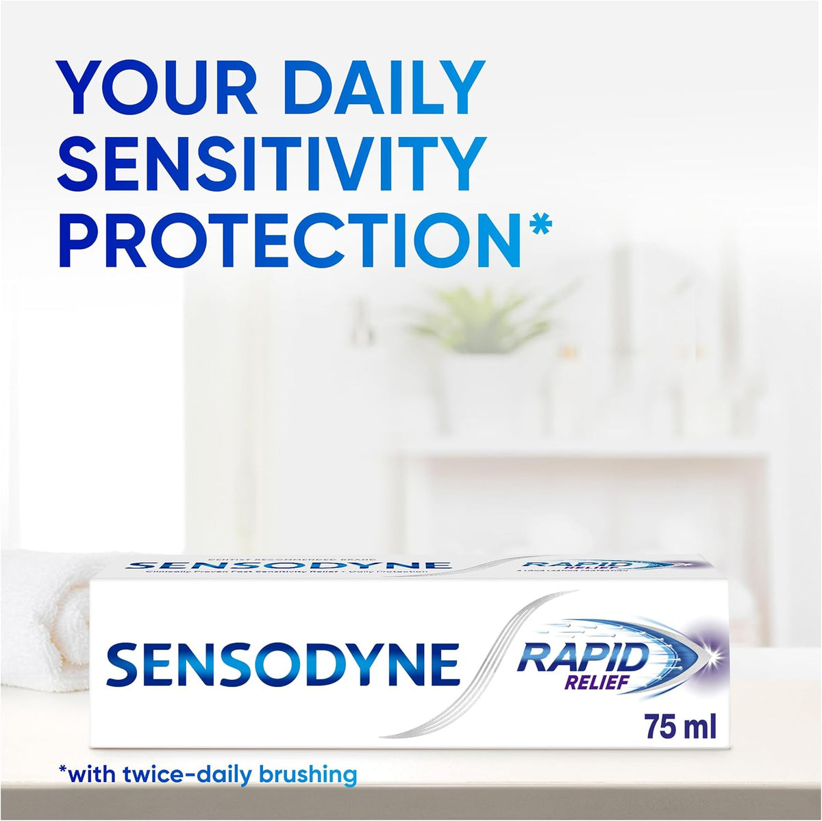 Sensodyne Rapid Relief Sensitive Toothpaste, Original Mint, 75 ml