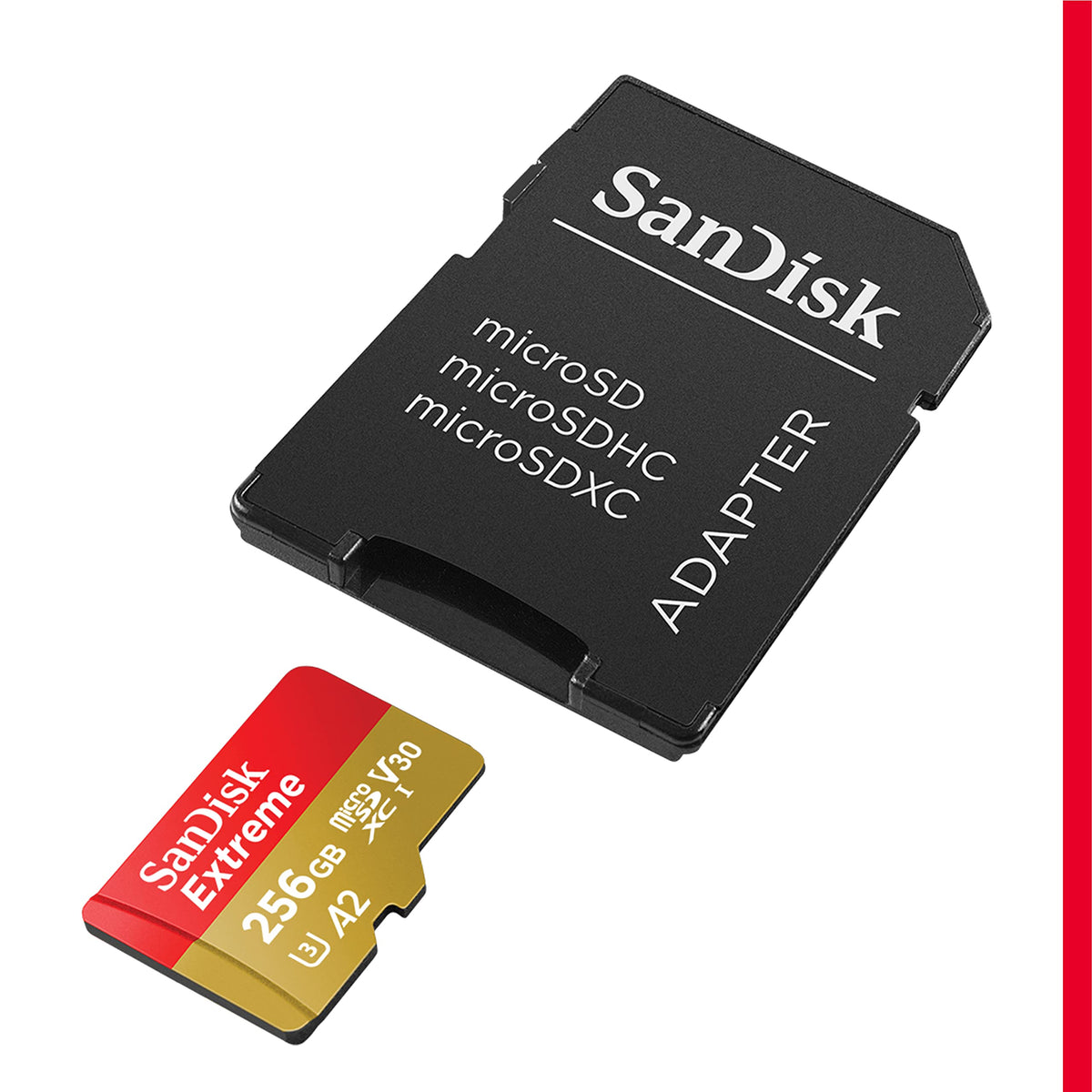 SANDISK Extreme microSD Card + Adapter 128GB, Up to 190MB/s Read Speeds