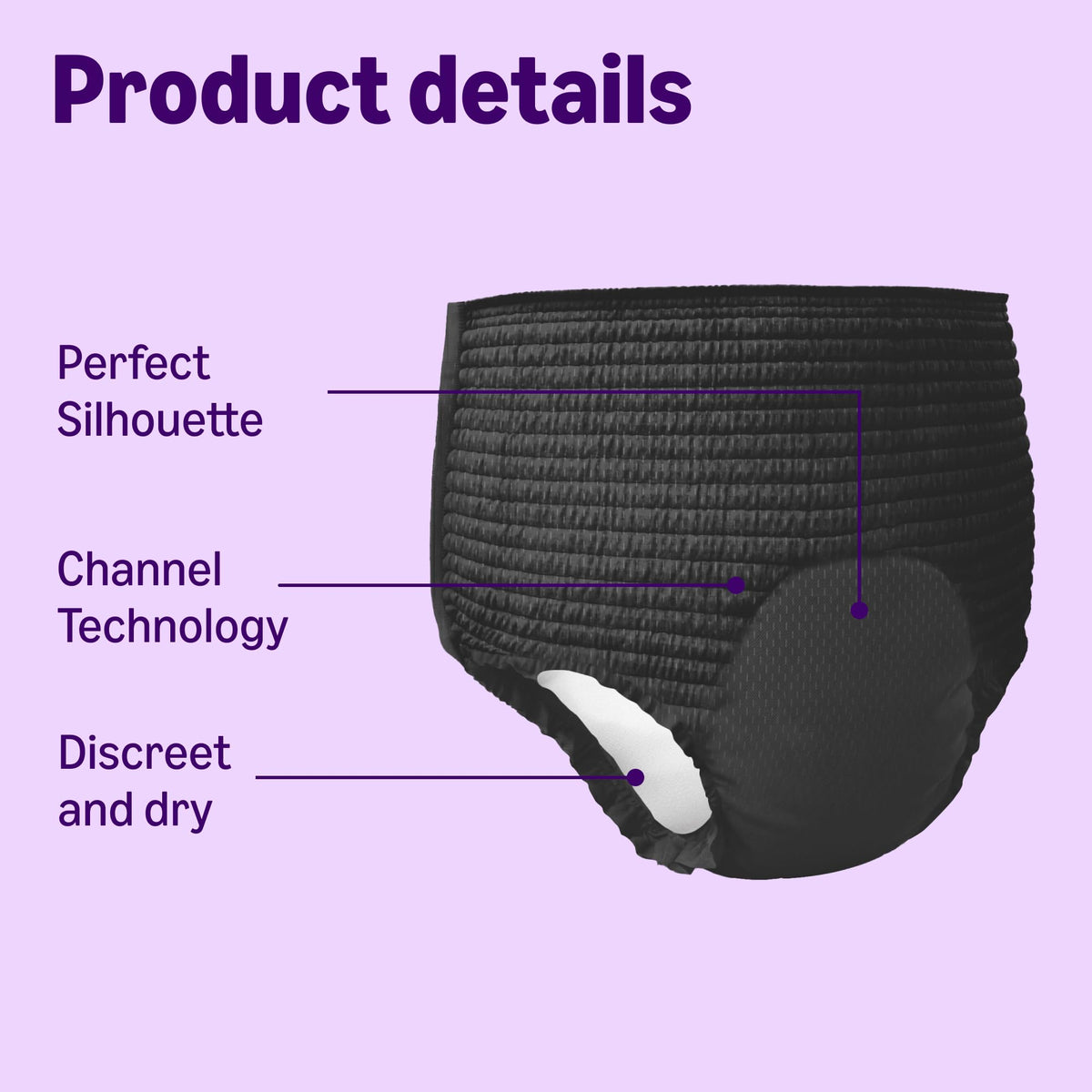 Healthcare by Amazon Discreet Incontinence Lady Pants, Plus Absorbency, Large, 40 Count (4 Packs of 10), White, (Previously Amazon Basic Care) - Packaging May Vary