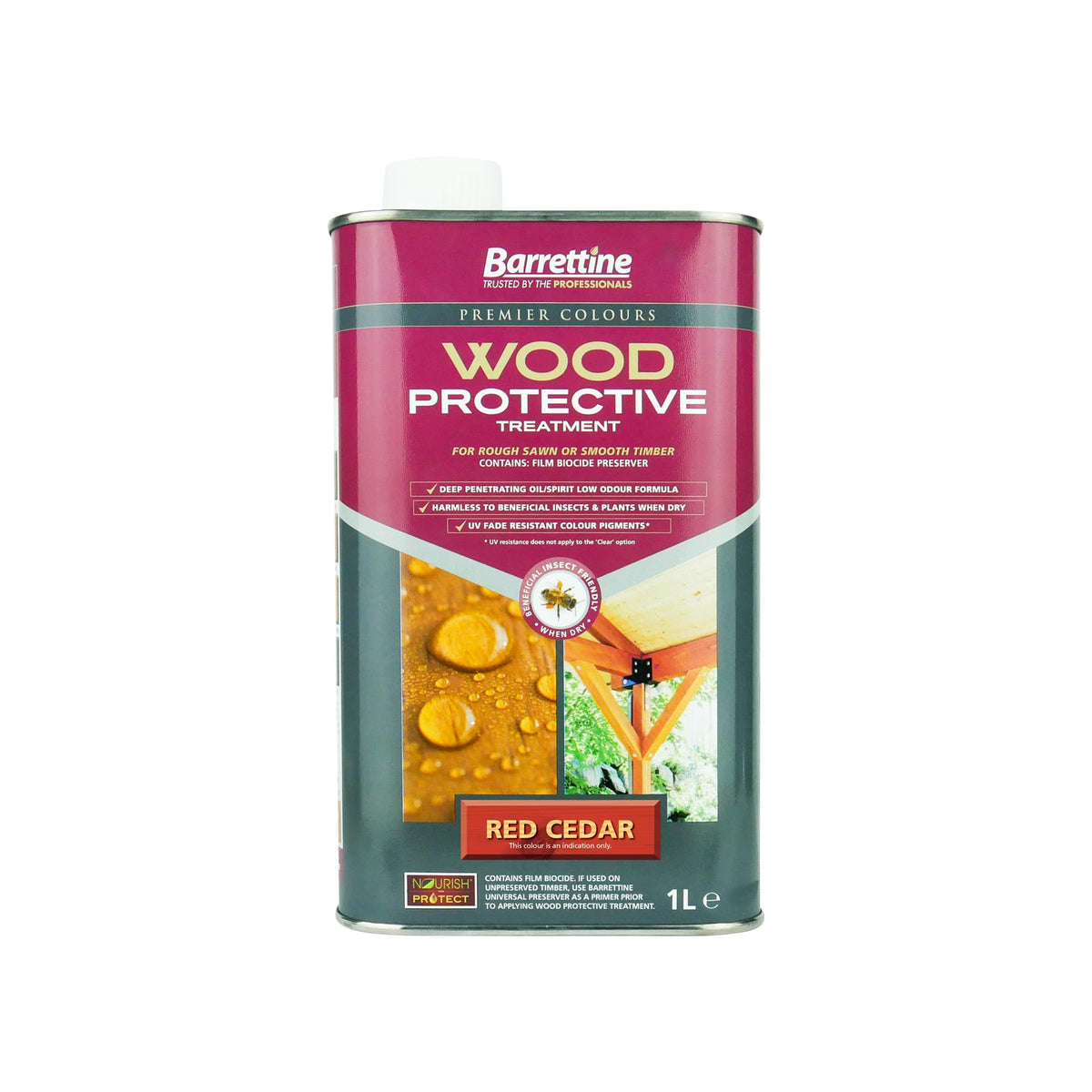 Barrettine Wood Protective Treatment (Clear, 5L) - Ideal Treatment for Outdoor Treated Timber Structures. Wood Protector Oil with Water Repellent Qualities. UV & Fade Resistant.