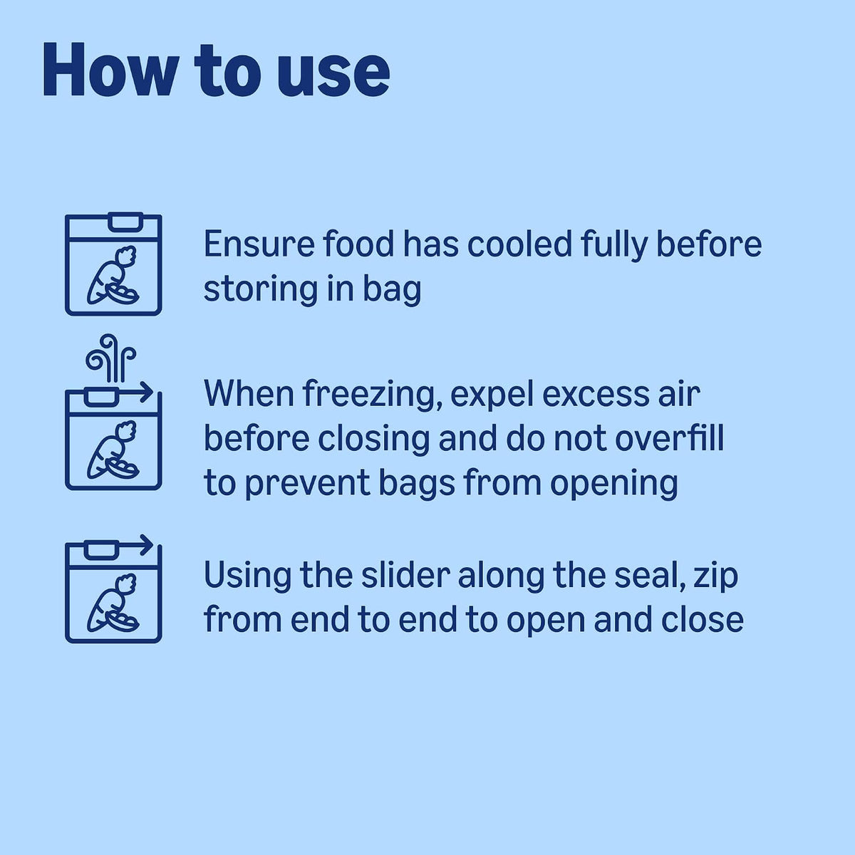 by Amazon 1 Litre Freezer Bags with Glide Closure, Pack of 20