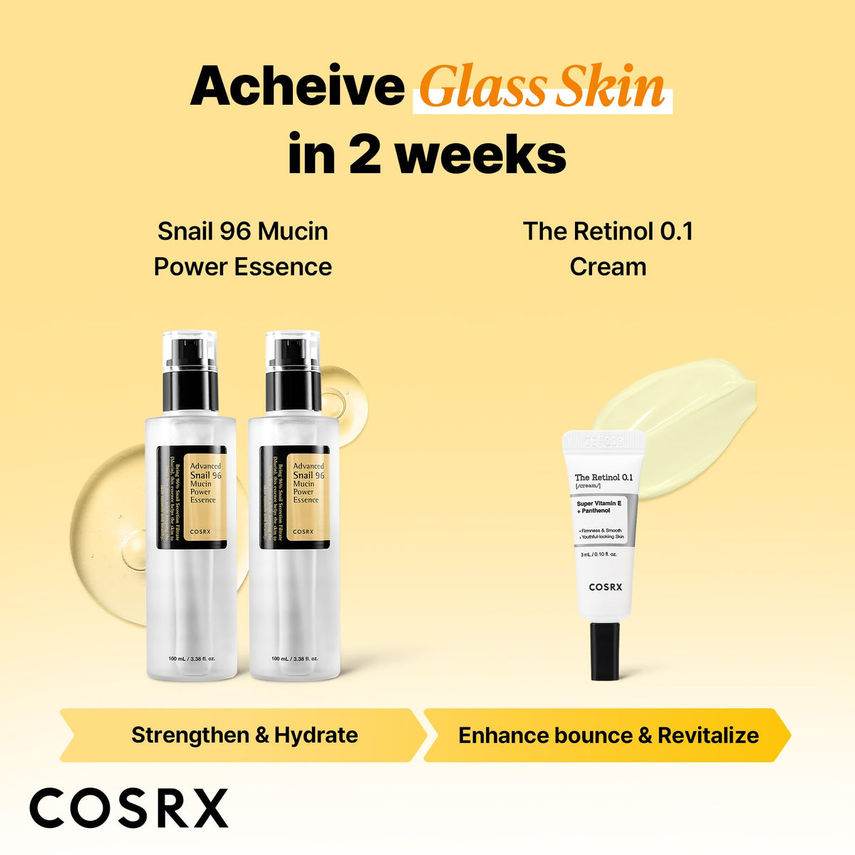 COSRX Advanced Snail 96 Mucin Power Essence 100ml | Snail Secretion Filtrate 96% | Skin Repair Serum | CPNP Registered, Korean Skin Care, Cruelty Free, Paraben Free, Alcohol Free