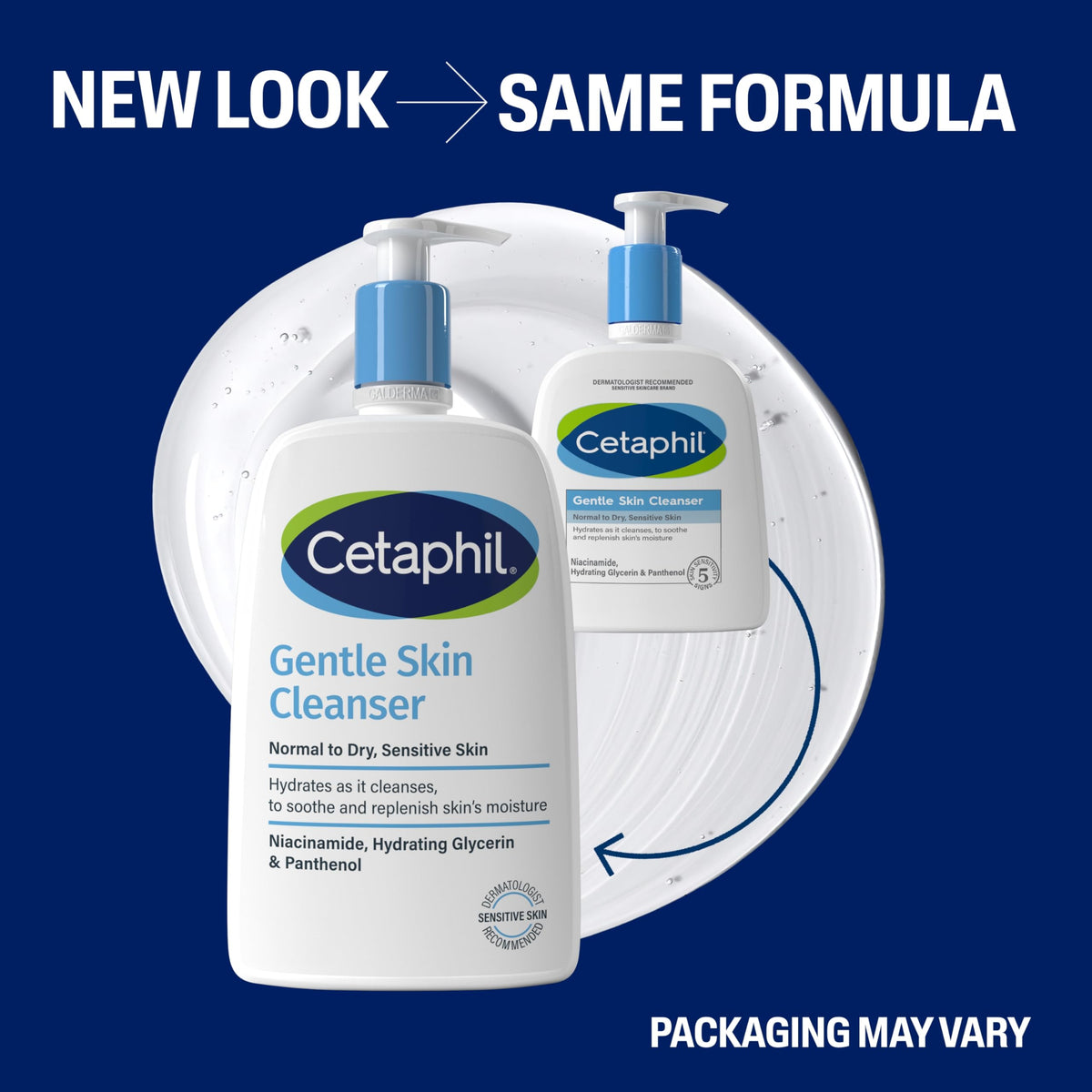 Cetaphil Gentle Skin Cleanser, 473ml, Face & Body Wash, For Normal To Dry Sensitive Skin, With Niacinamide & Glycerin, Soap Free, Packaging May Vary