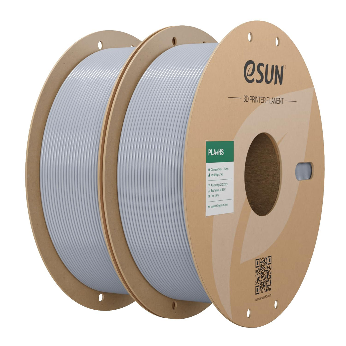 eSUN PLA+ Filament 1KG, PLA+HS High Speed 3D Printer Filament, Cold White