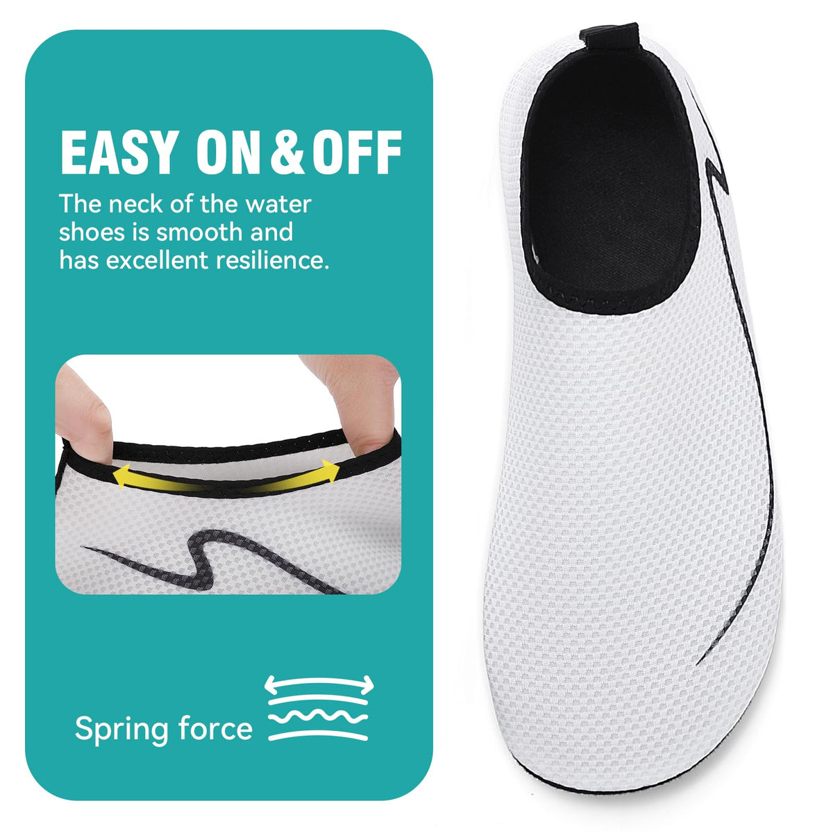 Water Shoes for Women Men Beach Quick-Dry Swim Aqua Socks Breathable Barefoot Shoes for Beach Surfing Driving Pool Yoga
