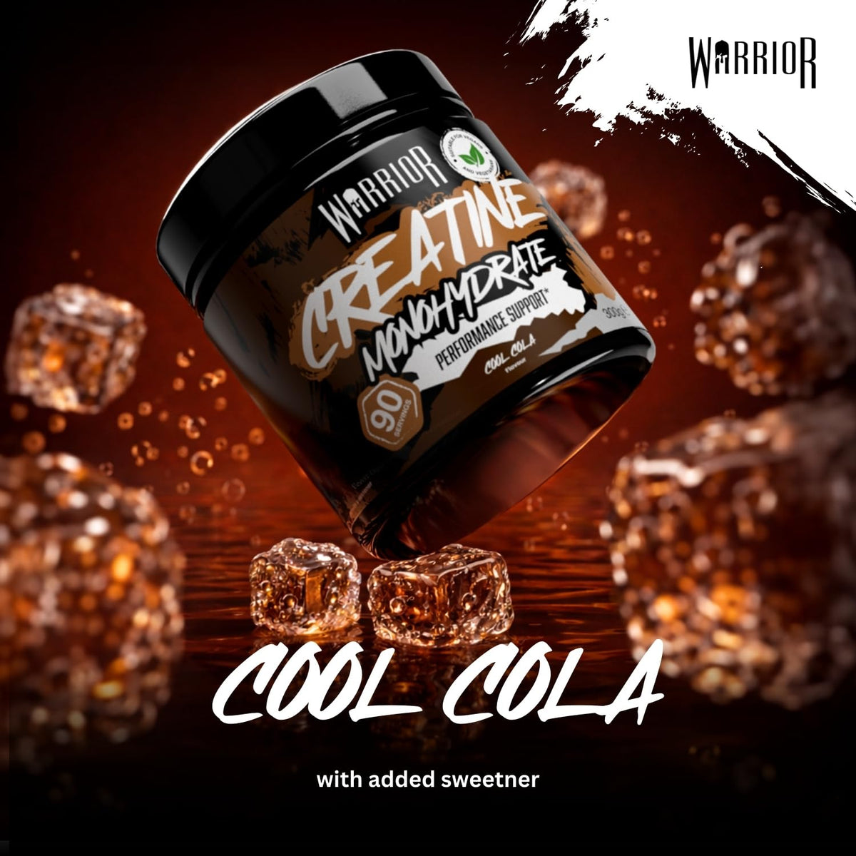 Warrior Creatine Monohydrate Powder 500g Pure Micronised (166 Servings)