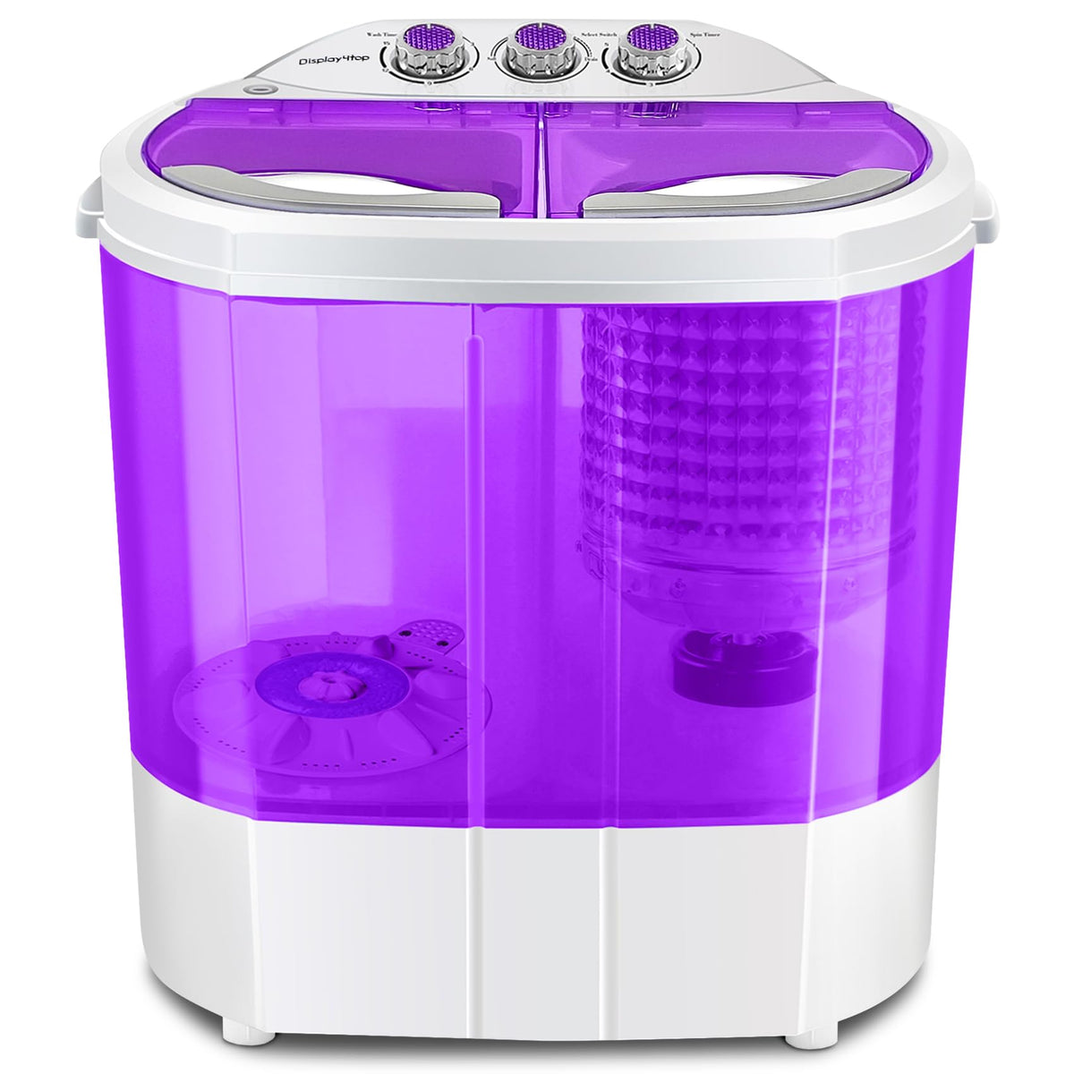 Display4top Electric Mini Portable Compact 3.6KG Capacity Washer Washing Machine Spin Dryer Laundry(Blue)