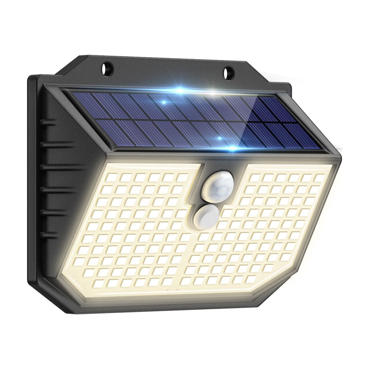 nipify Solar Lights,Upgraded 3000K Warm Solar Garden Lights,3 Modes Motion Sensor and IP65 Waterproof Solar Lights Outdoor Garden for Outside Shed Driveway Backyard Garage Walkway Wall Fences