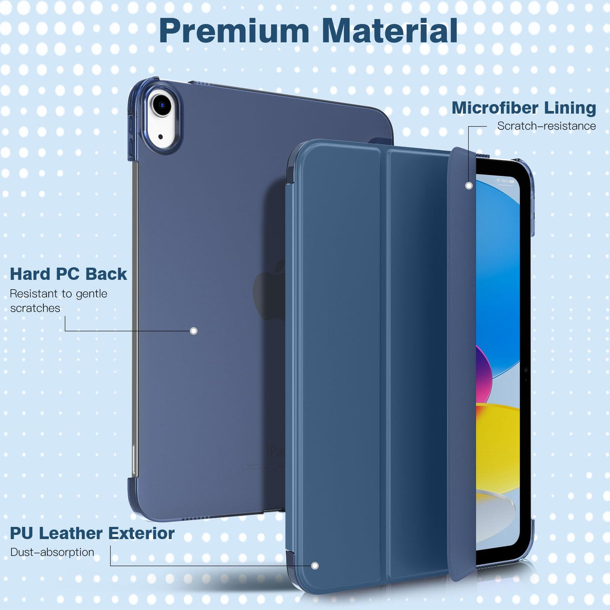 TiMOVO Case for iPad A16 11th Gen 11"/10th Gen 10.9", Abyss Blue