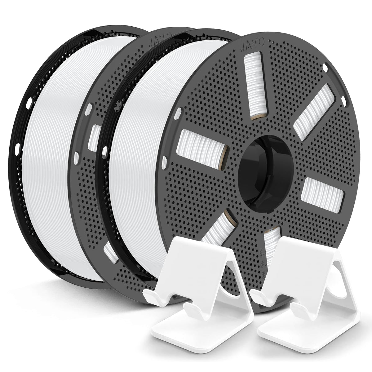 JAYO PLA 3D Printer Filament 1.1KG Black, PLA Filament 1.75mm, Dimensional Accuracy +/- 0.02mm, Neatly Wound Filament, Fits Most FDM Printer.