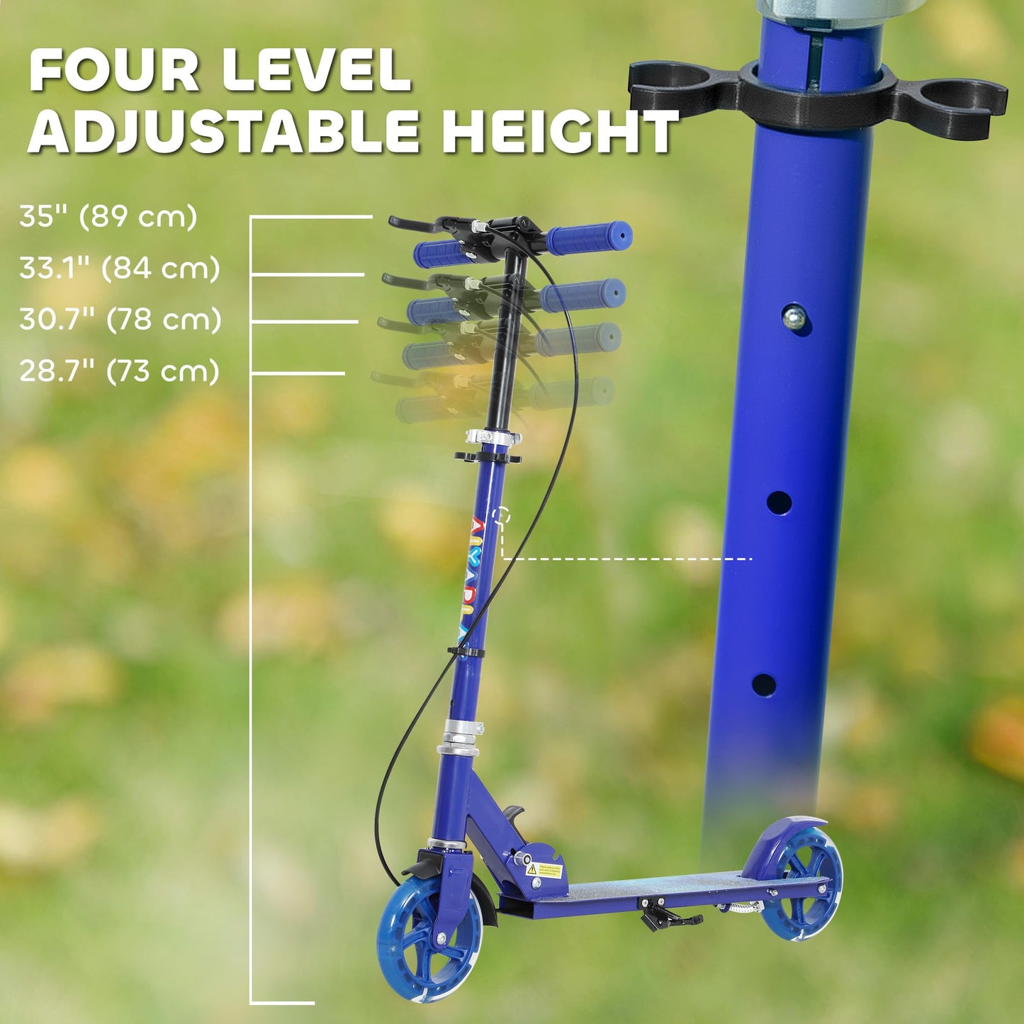 AIYAPLAY Kids Folding Scooter with LED Light-Up Wheels — Ages 3-8, Dual Brakes