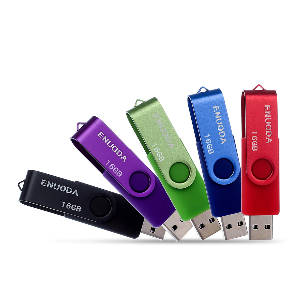 ENUODA Memory Stick 128GB USB 2.0 Flash Drives Swivel Design Storage Thumb Drive Pen Drive (Black)