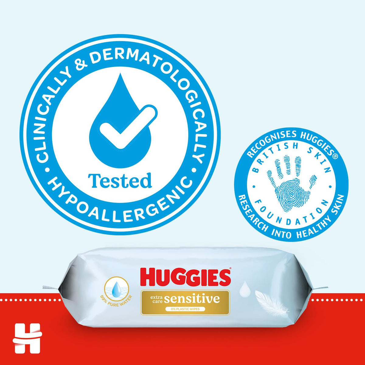 Huggies Natural Care Baby Wipes - Pack of 10 (480 Wipes) – Plastic Free Wet Wipes with Aloe Vera & Vitamin E, Hypoallergenic, Comfort and Soothe Baby's Delicate Skin