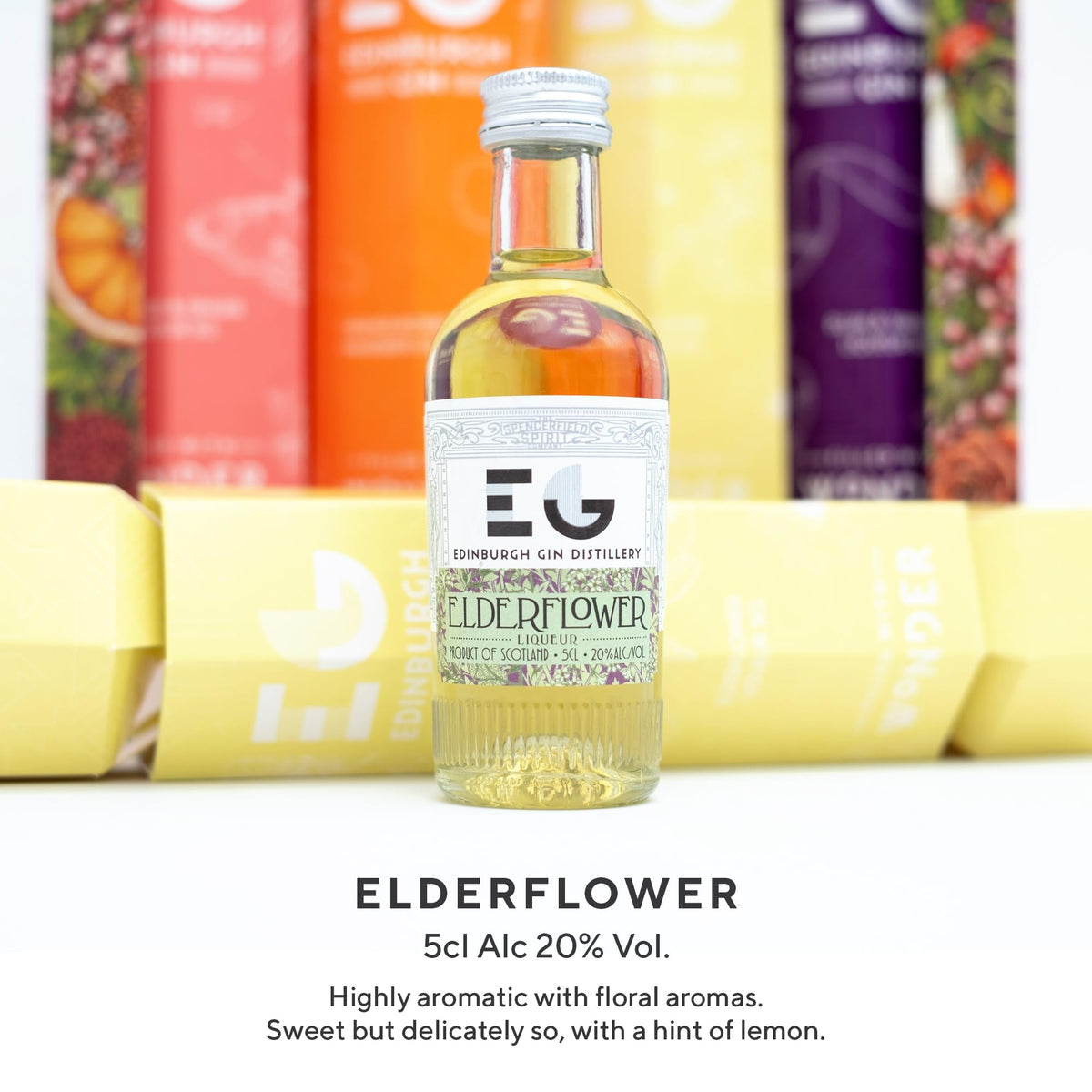 Edinburgh Gin Christmas Crackers, Flavoured Liqueur, 4 x 5 cl