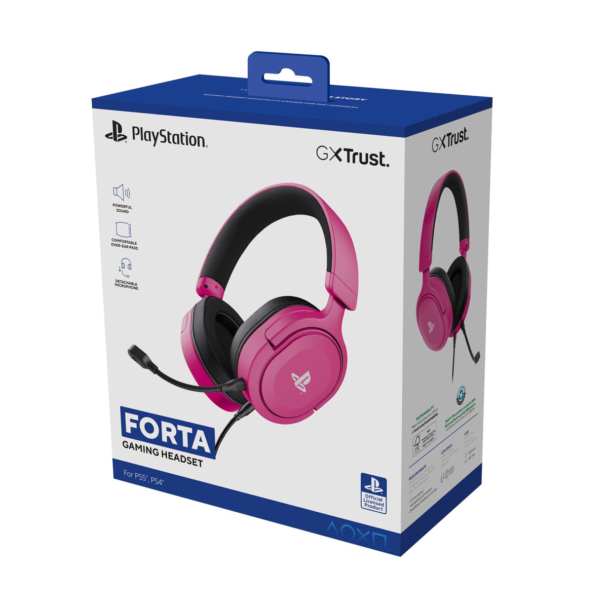 GXTrust Forta Gaming Headset Officially Licensed for PlayStation 5, White