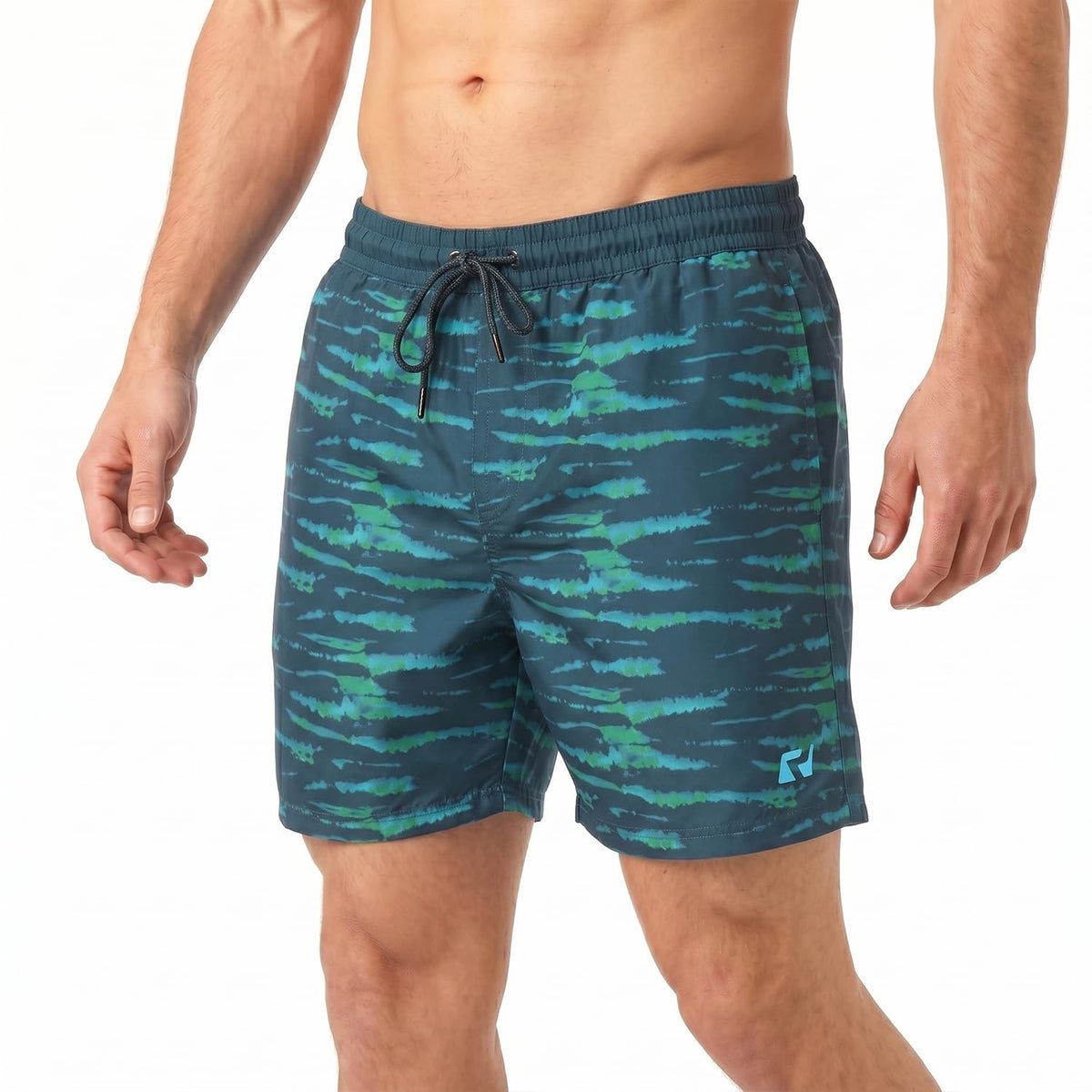 RIPT Men’s Quick Dry Swim Shorts Mesh Lining Drawstring UV 50 Beach Trunks