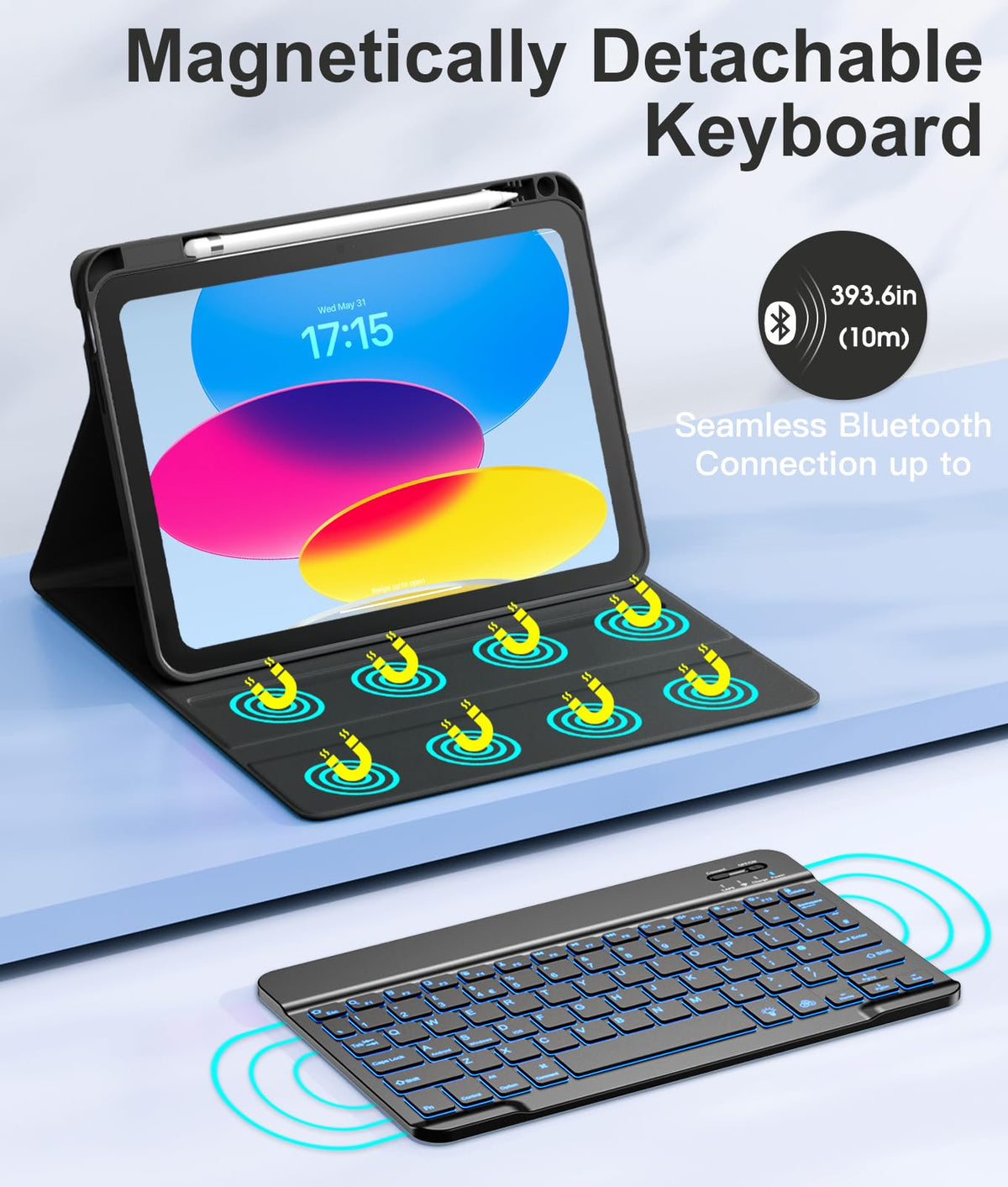 Vobafe Keyboard Case for iPad A16 11th Generation 11 inch/10th Gen 10.9"