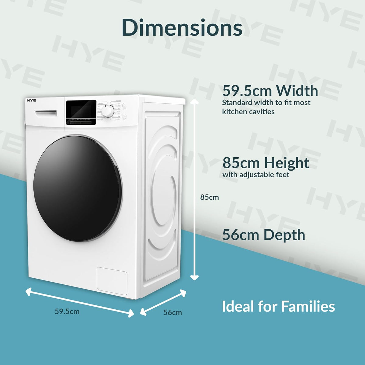 Washing Machine - 10KG Drum, 1400RPM, White