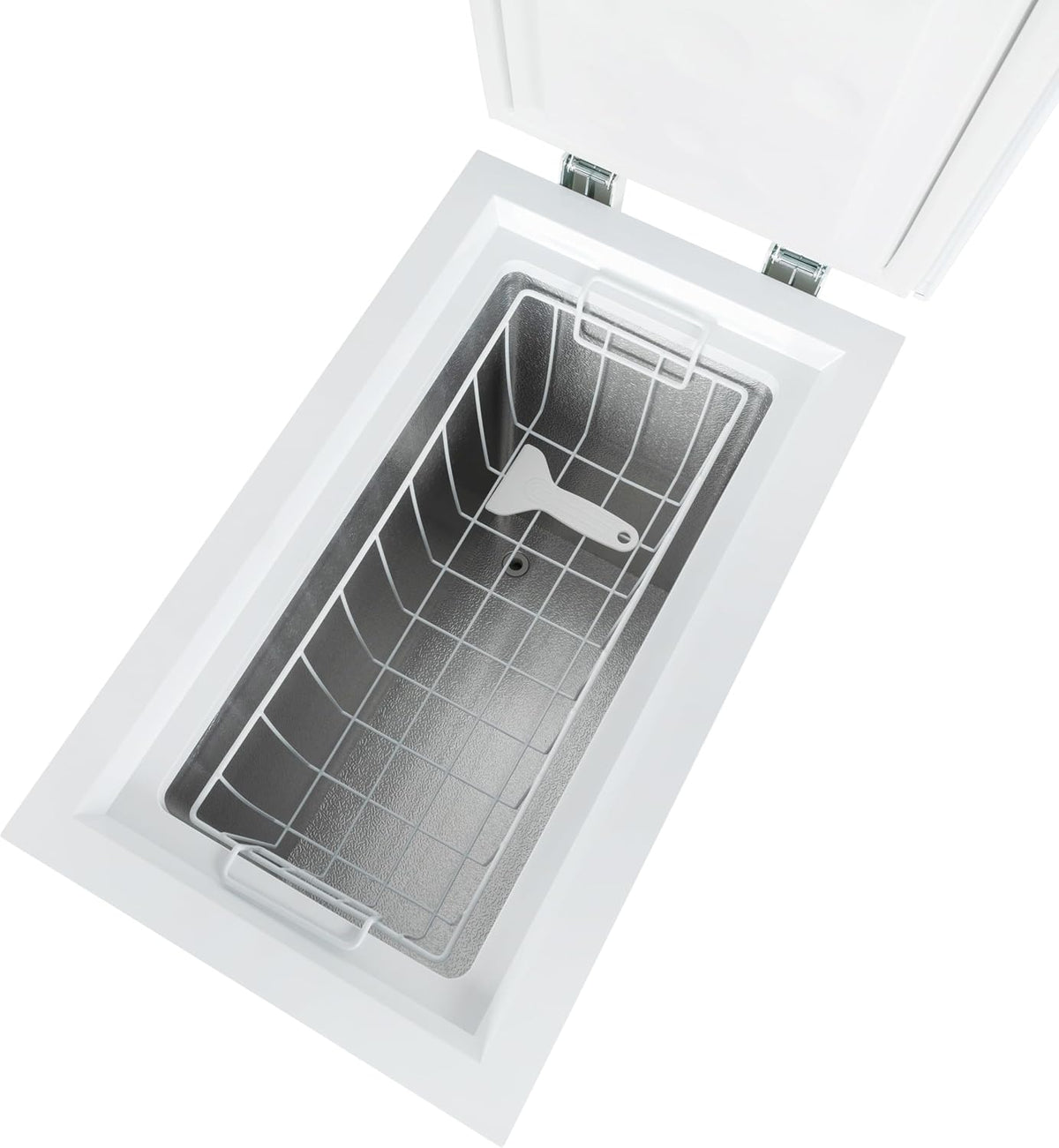 Willow WCF60W Freestanding 51L Chest Freezer with Removable Storage Basket, Suitable for Outbuildings and Garages, 2 Years Warranty - White