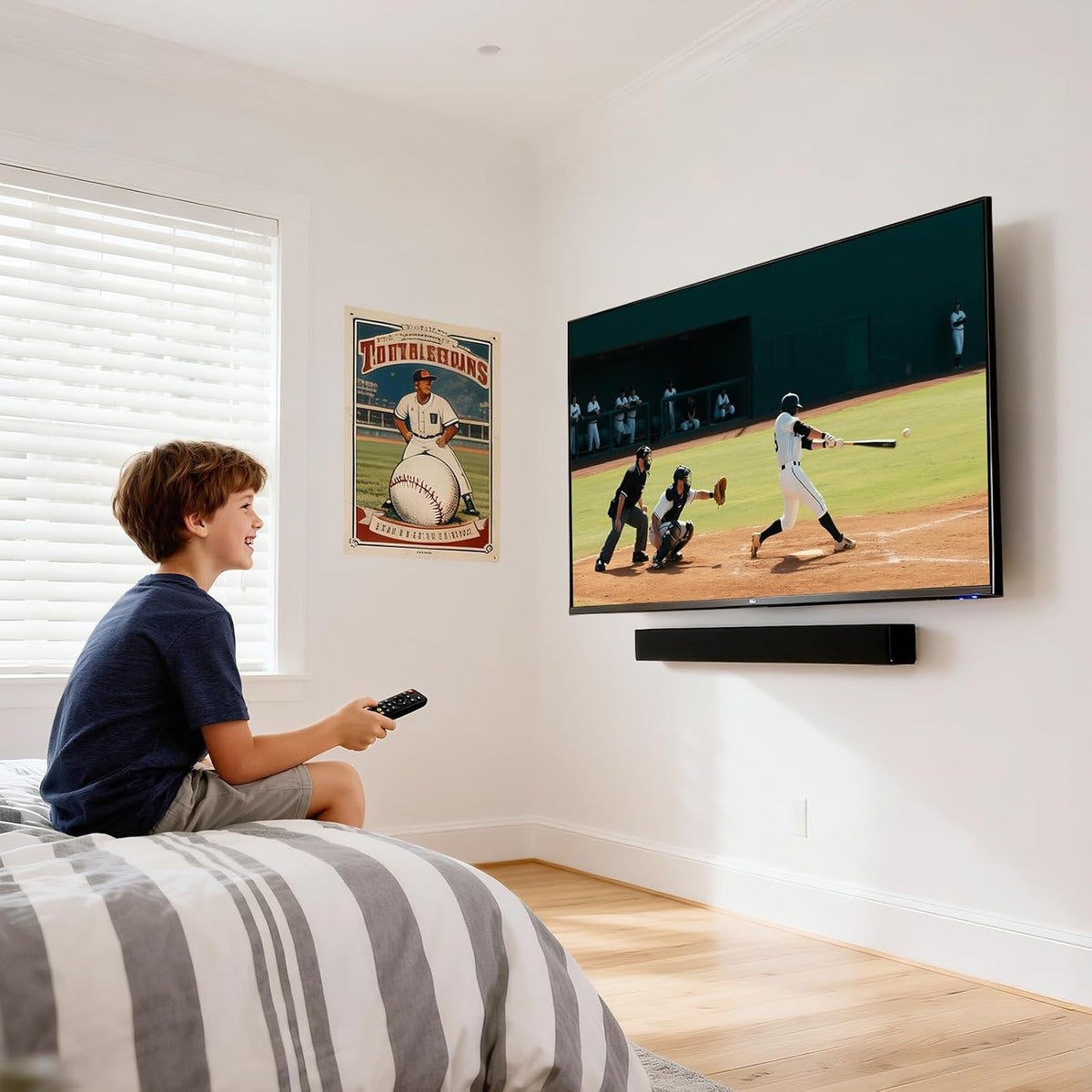 HOME VISION Heavy Duty Fixed TV Wall Bracket for 32-86 Inch Flat Screens