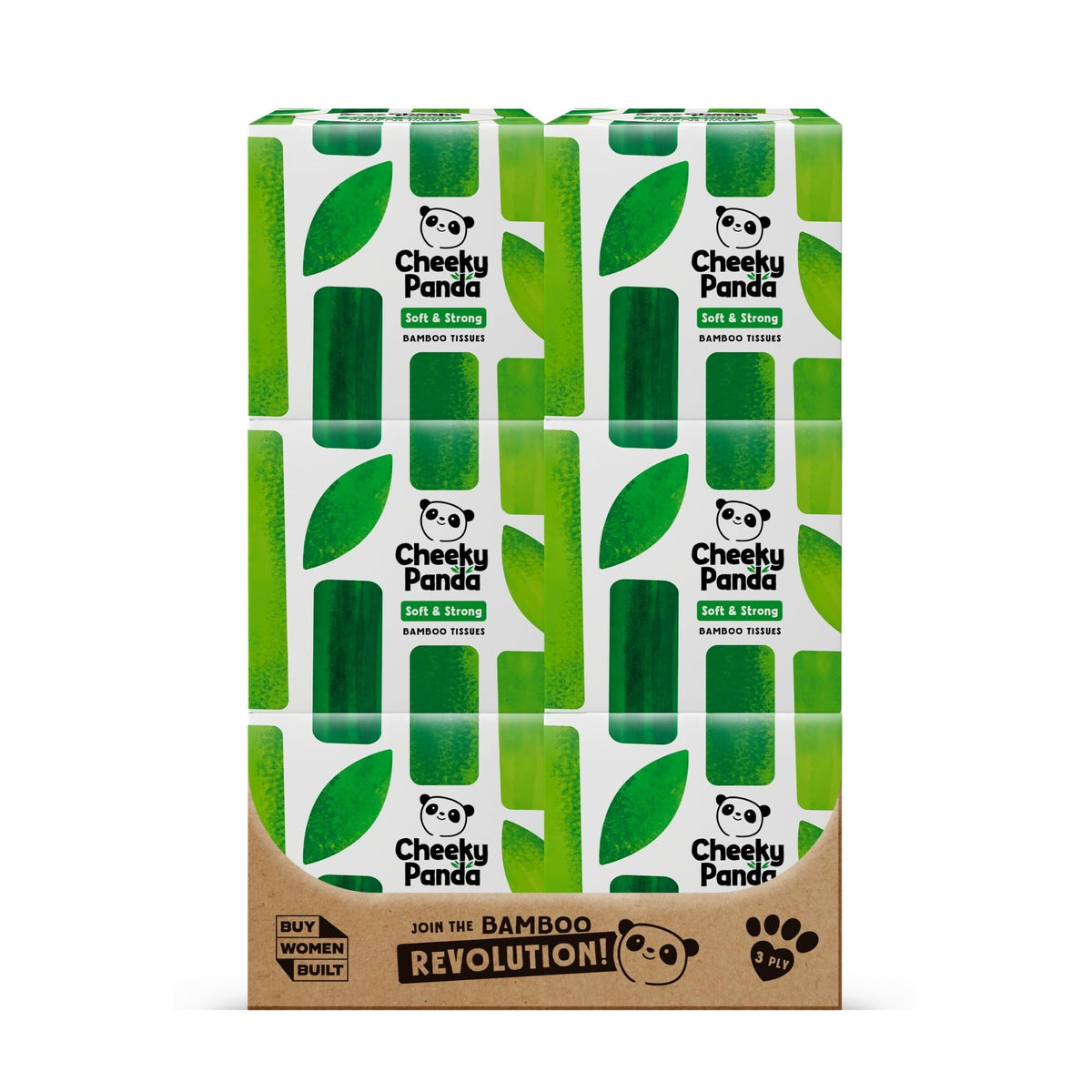 The Cheeky Panda Bamboo Facial Tissues | Sustainable and Silky Soft | Plastic Free