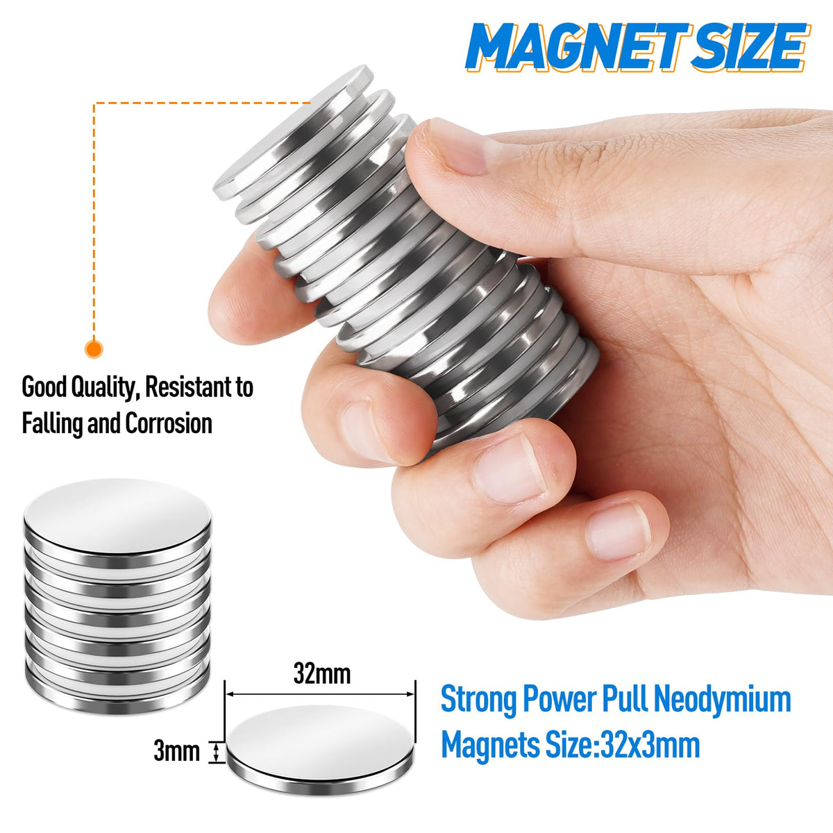4 Pack Strong Magnet, 30 x 3mm 8KG Pull Super Strong Neodymium Disc Magnets